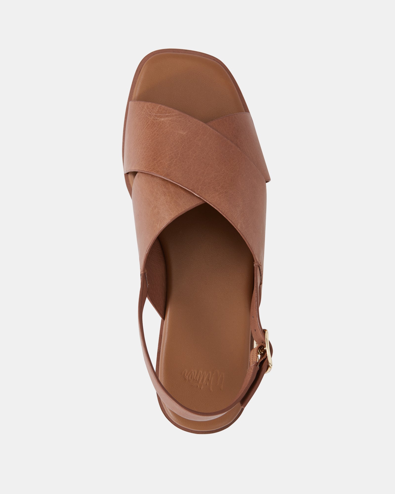 Deon Dark Cognac Leather Sandal