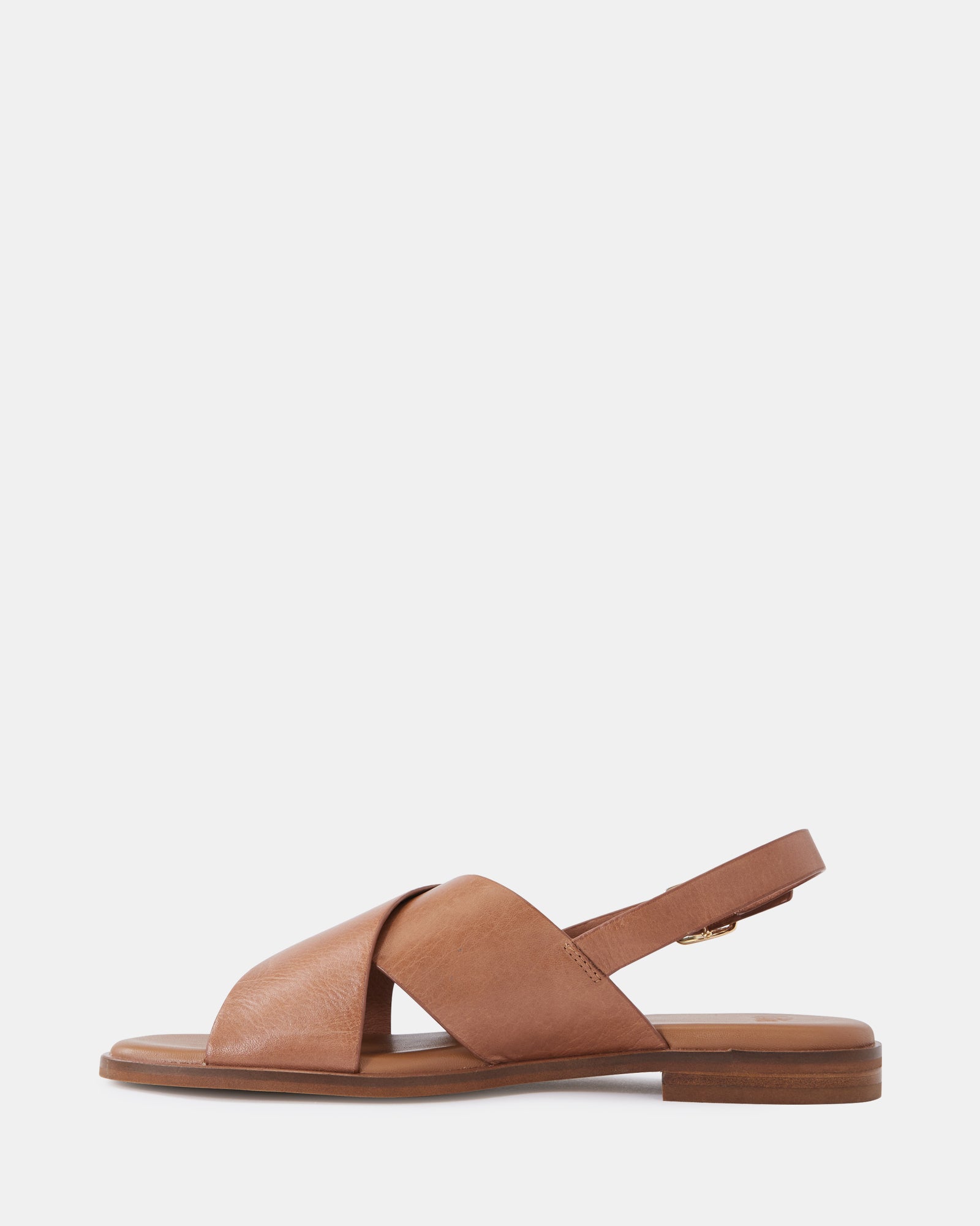 Deon Dark Cognac Leather Sandal