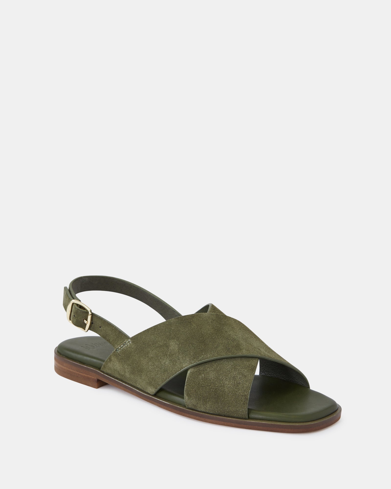 Deon Boho Green Suede Leather Sandal