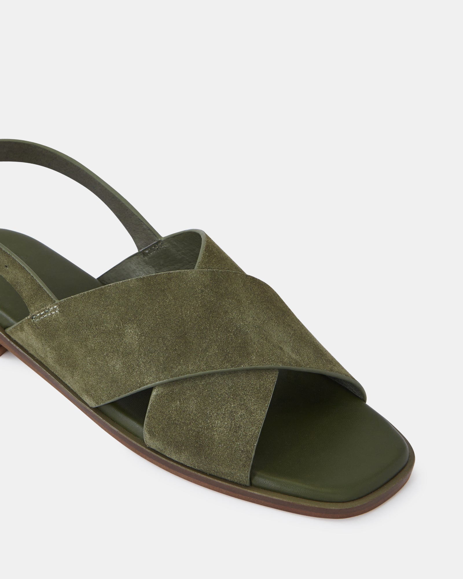 Deon Boho Green Suede Leather Sandal