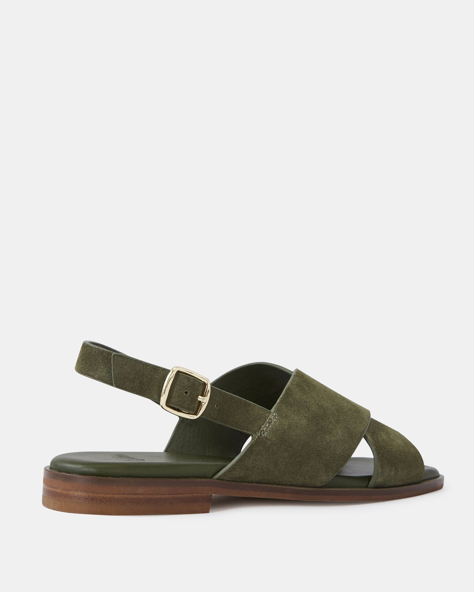 Deon Boho Green Suede Leather Sandal
