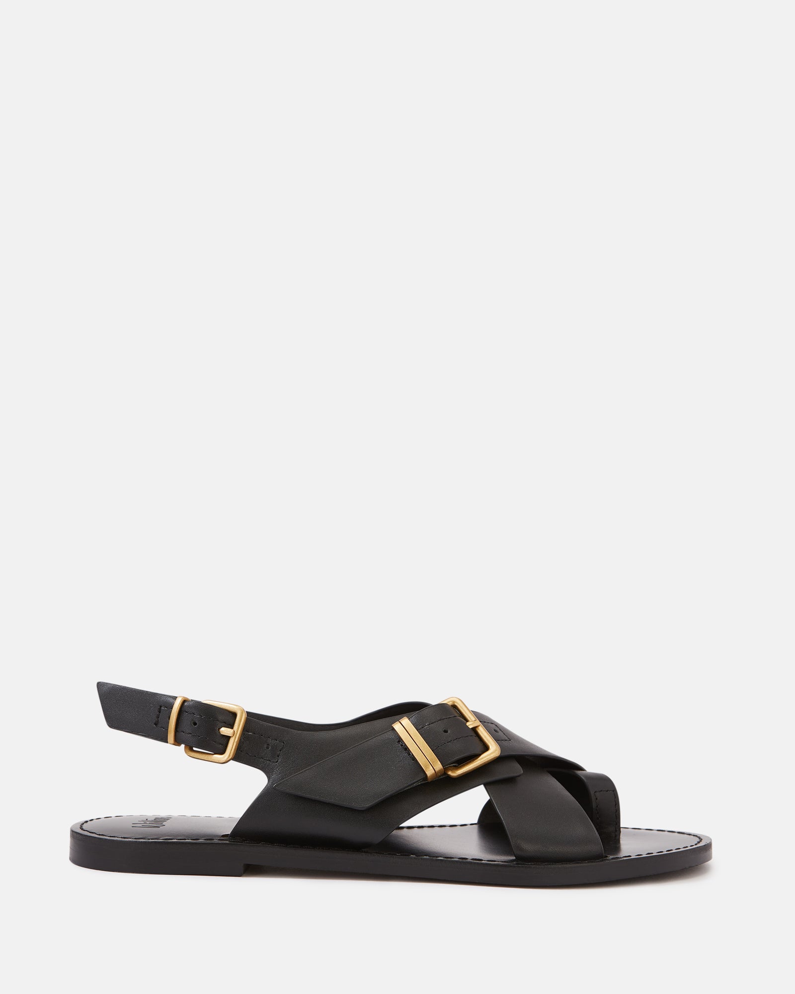 Danna Black Leather Sandal