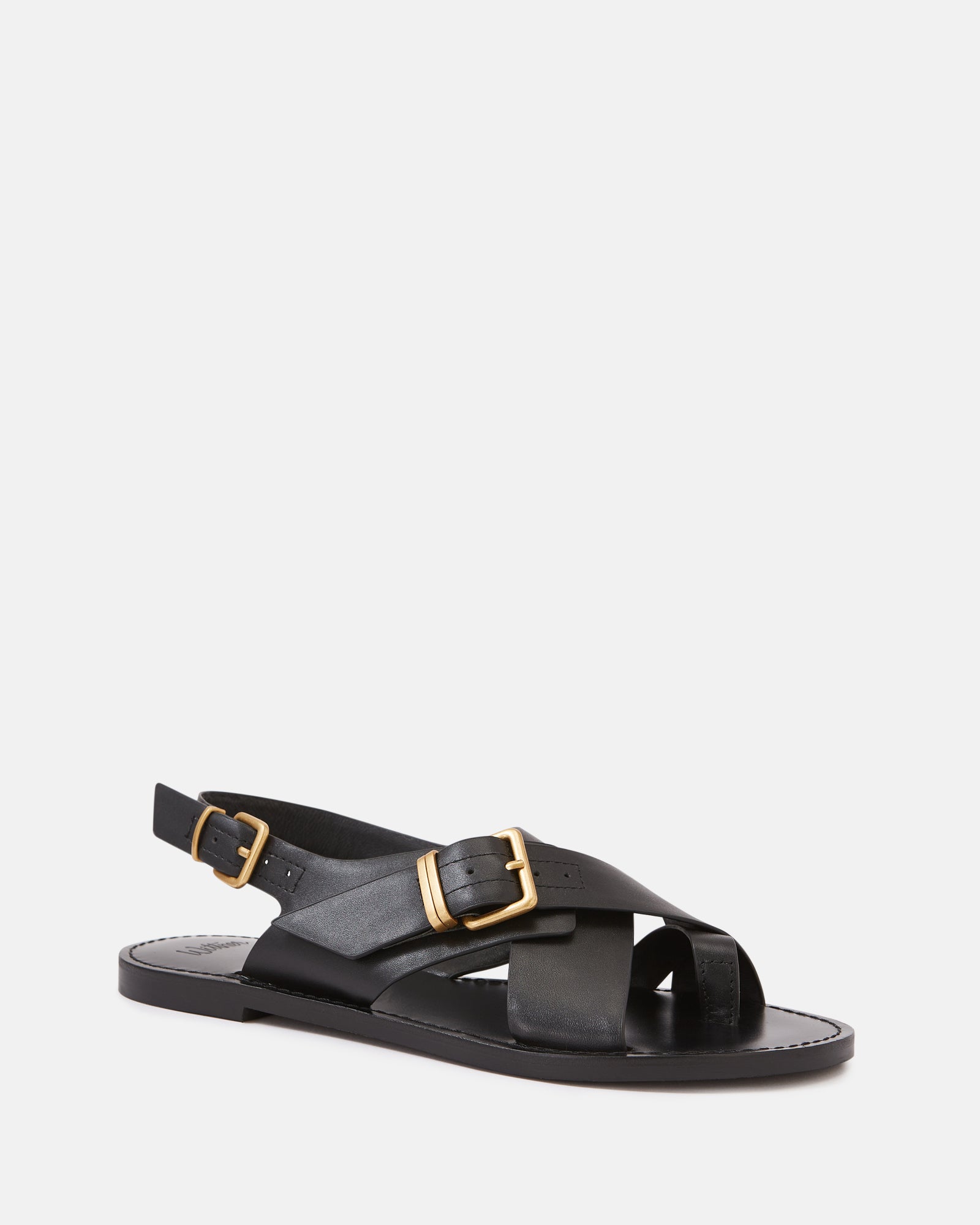 Danna Black Leather Sandal