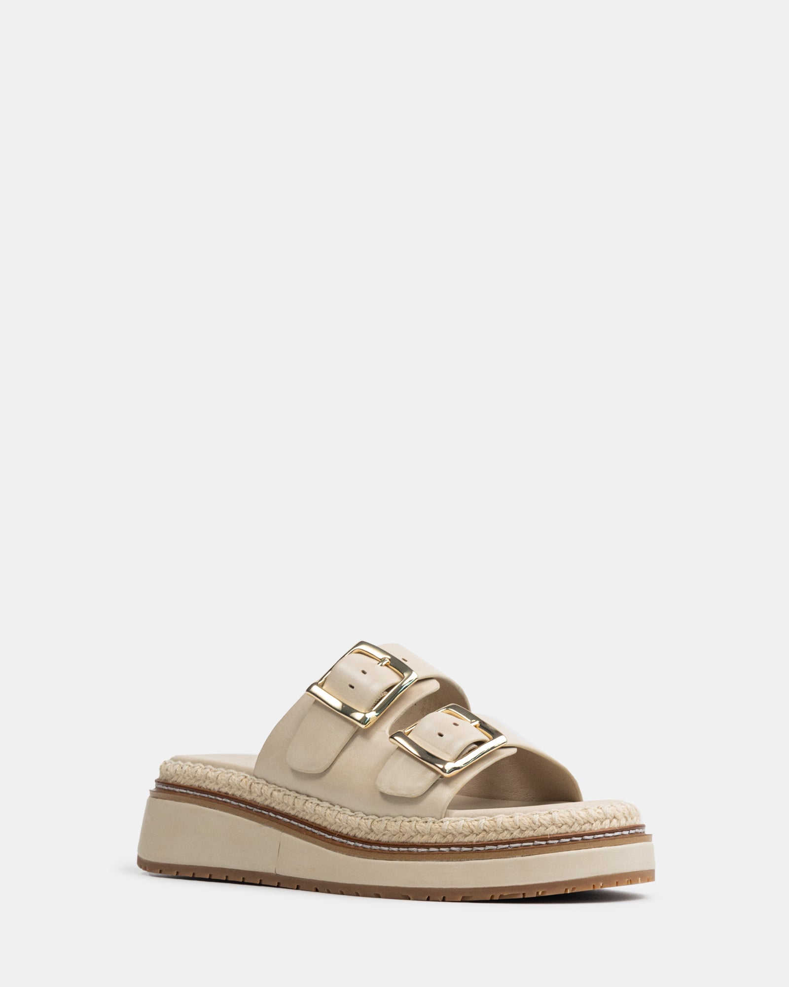 Dream Vintage Ivory Leather Flatform