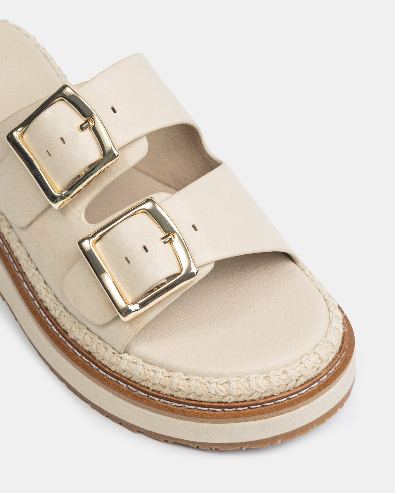 Dream Vintage Ivory Leather Flatform