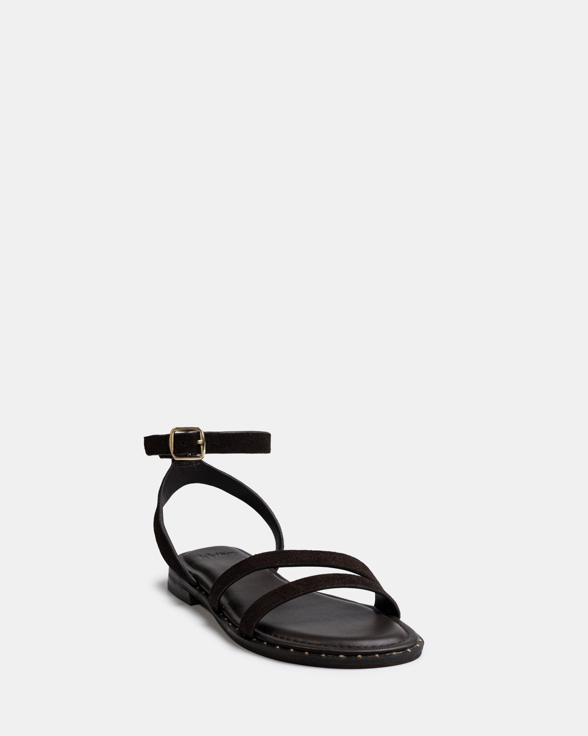Crystina Chocolate Suede Leather Strappy Sandal