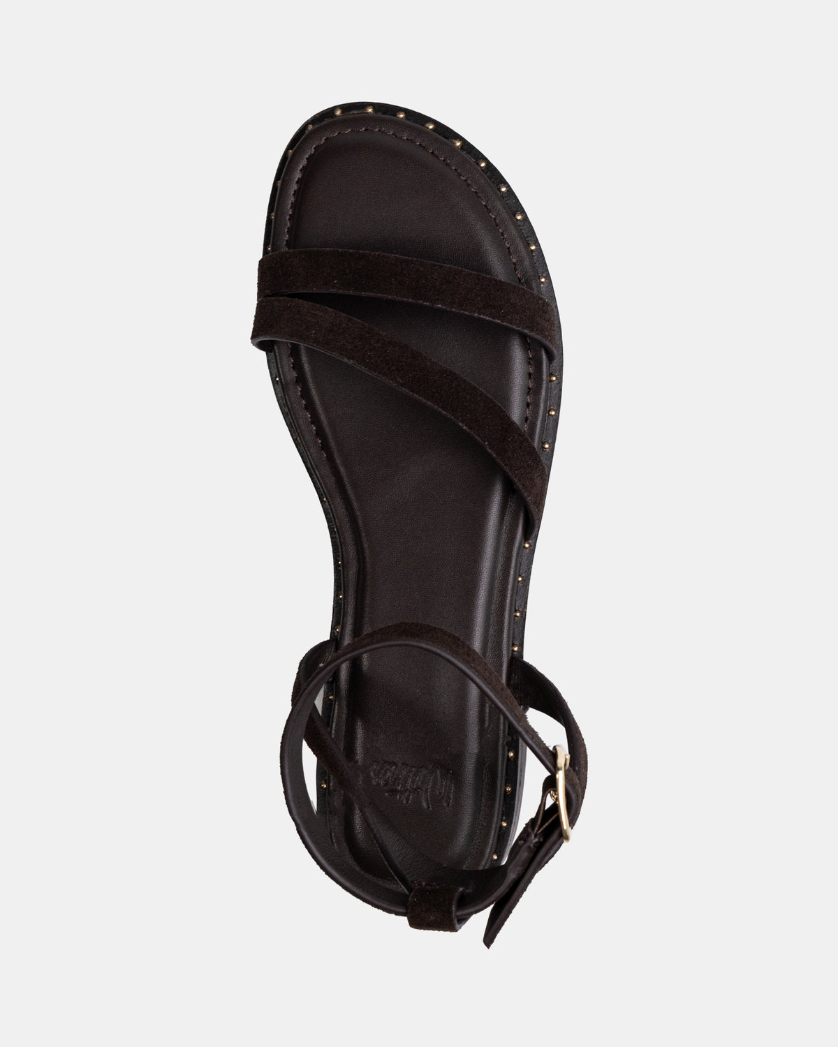 Crystina Chocolate Suede Leather Strappy Sandal