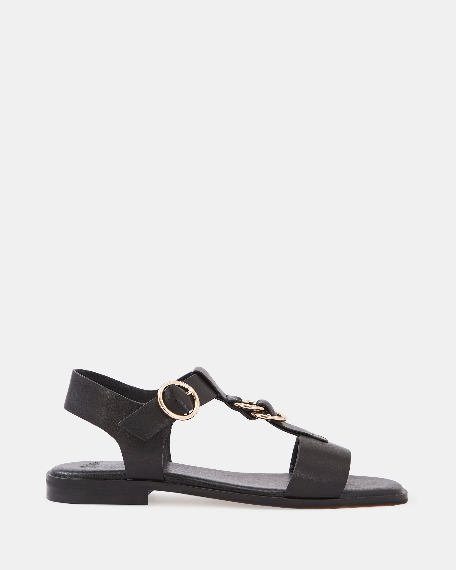 Dalia Black Pebble Leather Sandal