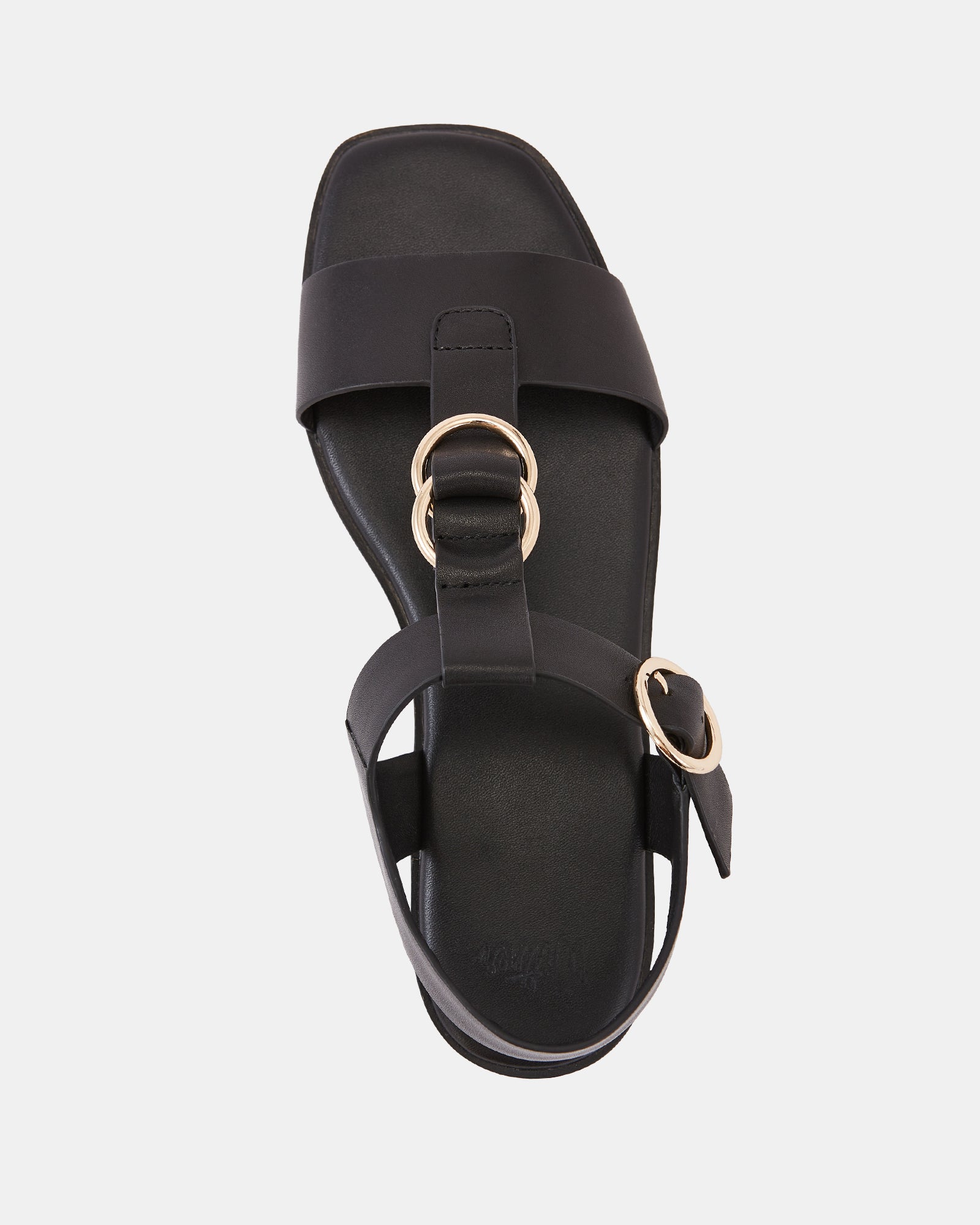 Dalia Black Pebble Leather Sandal