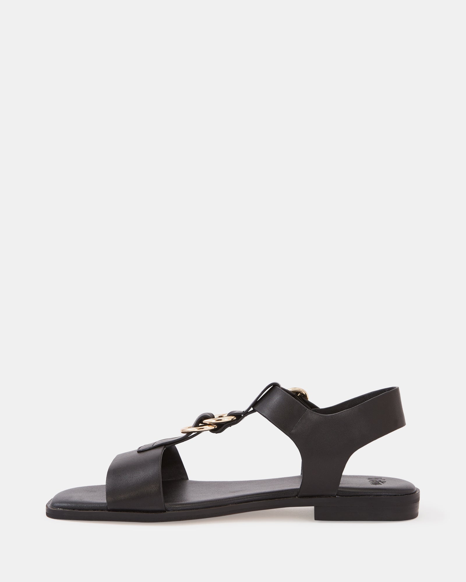 Dalia Black Pebble Leather Sandal