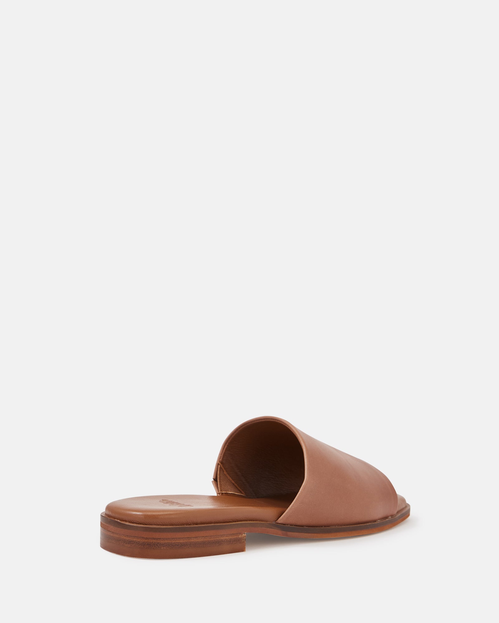 Doro Dark Cognac Leather Slide