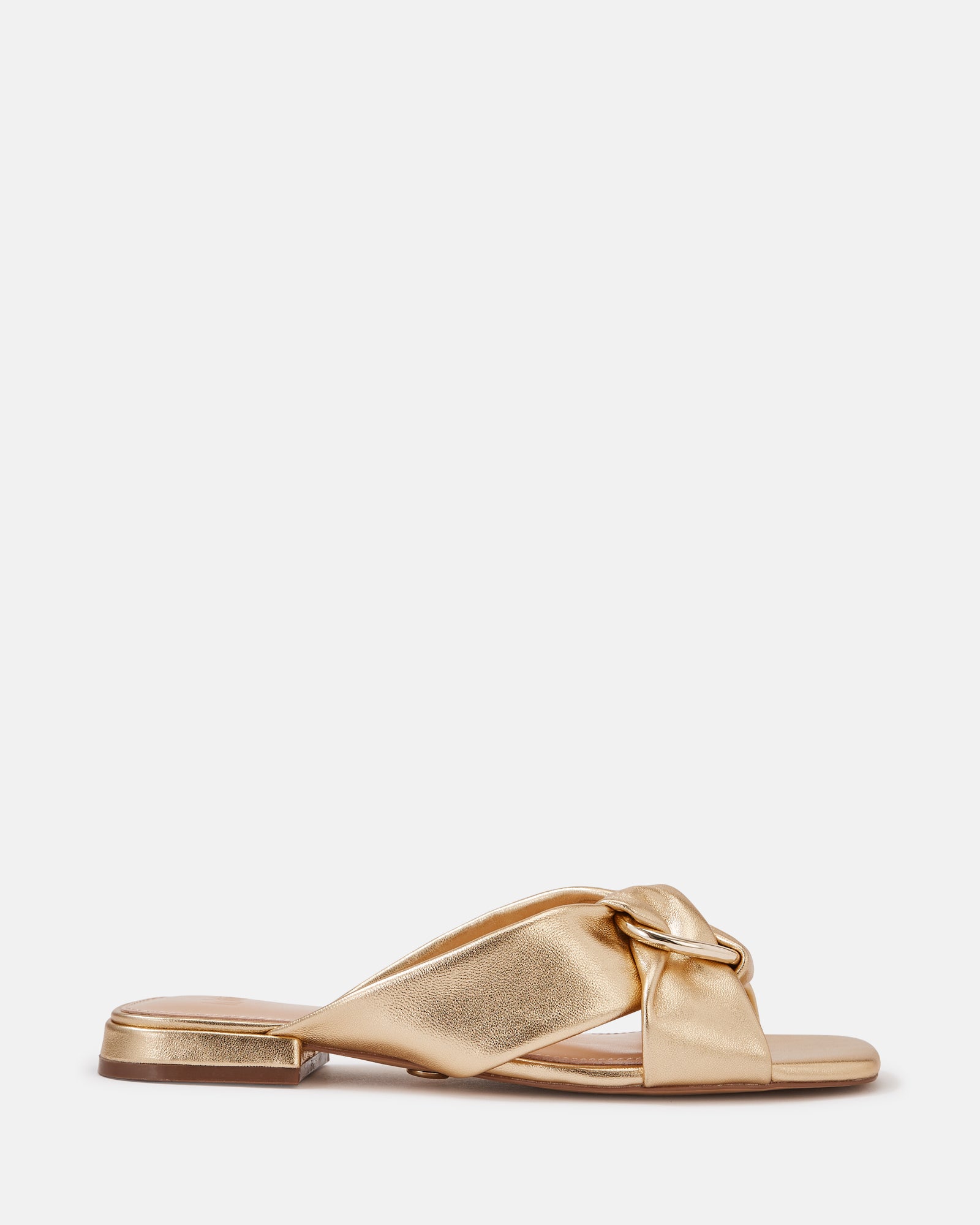 Essence Gold Metallic Leather Sandal