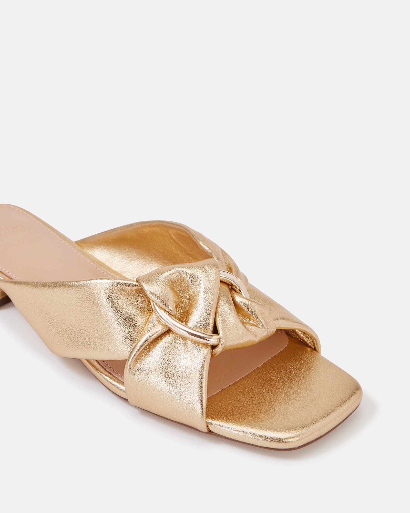 Essence Gold Metallic Leather Sandal