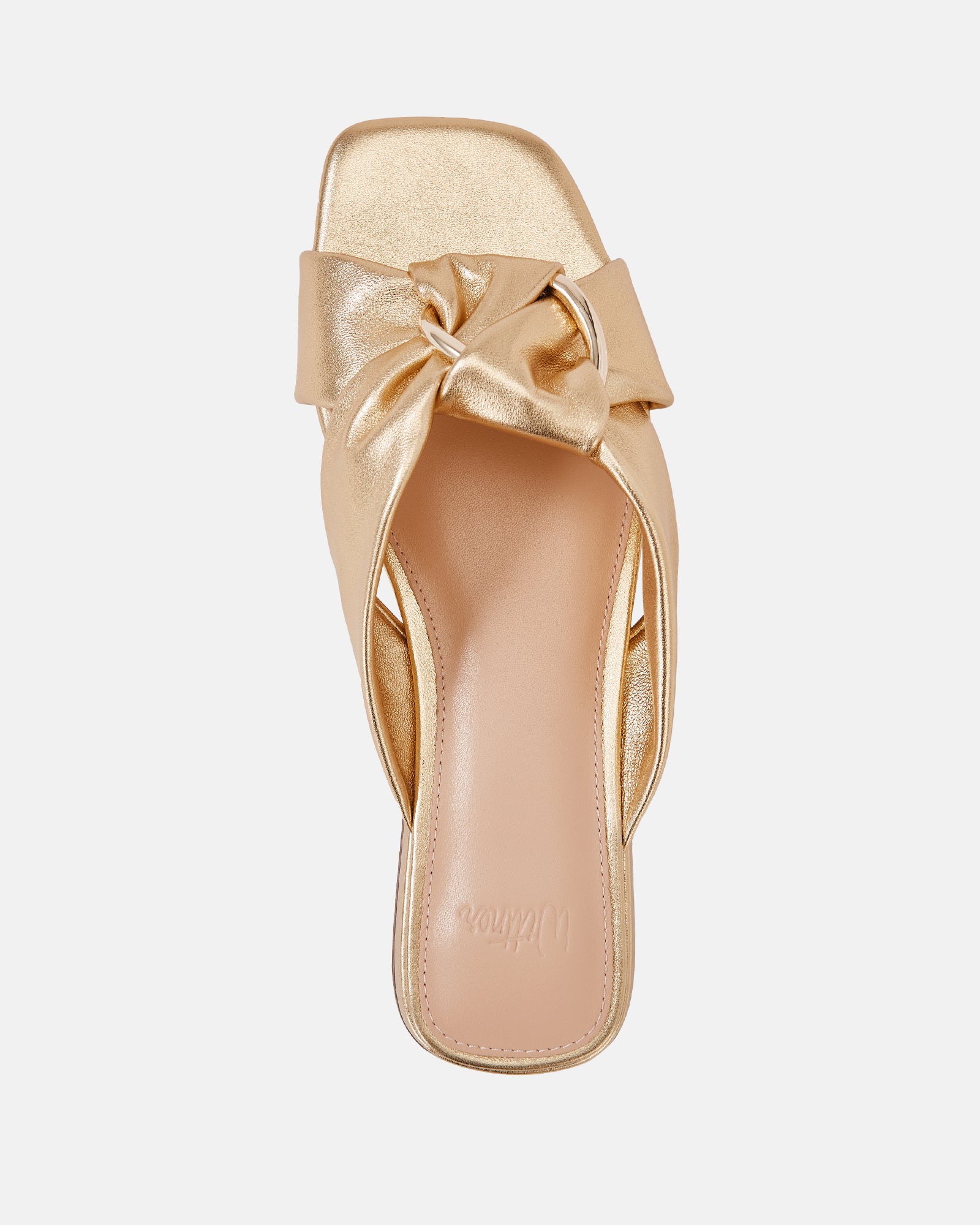 Essence Gold Metallic Leather Sandal