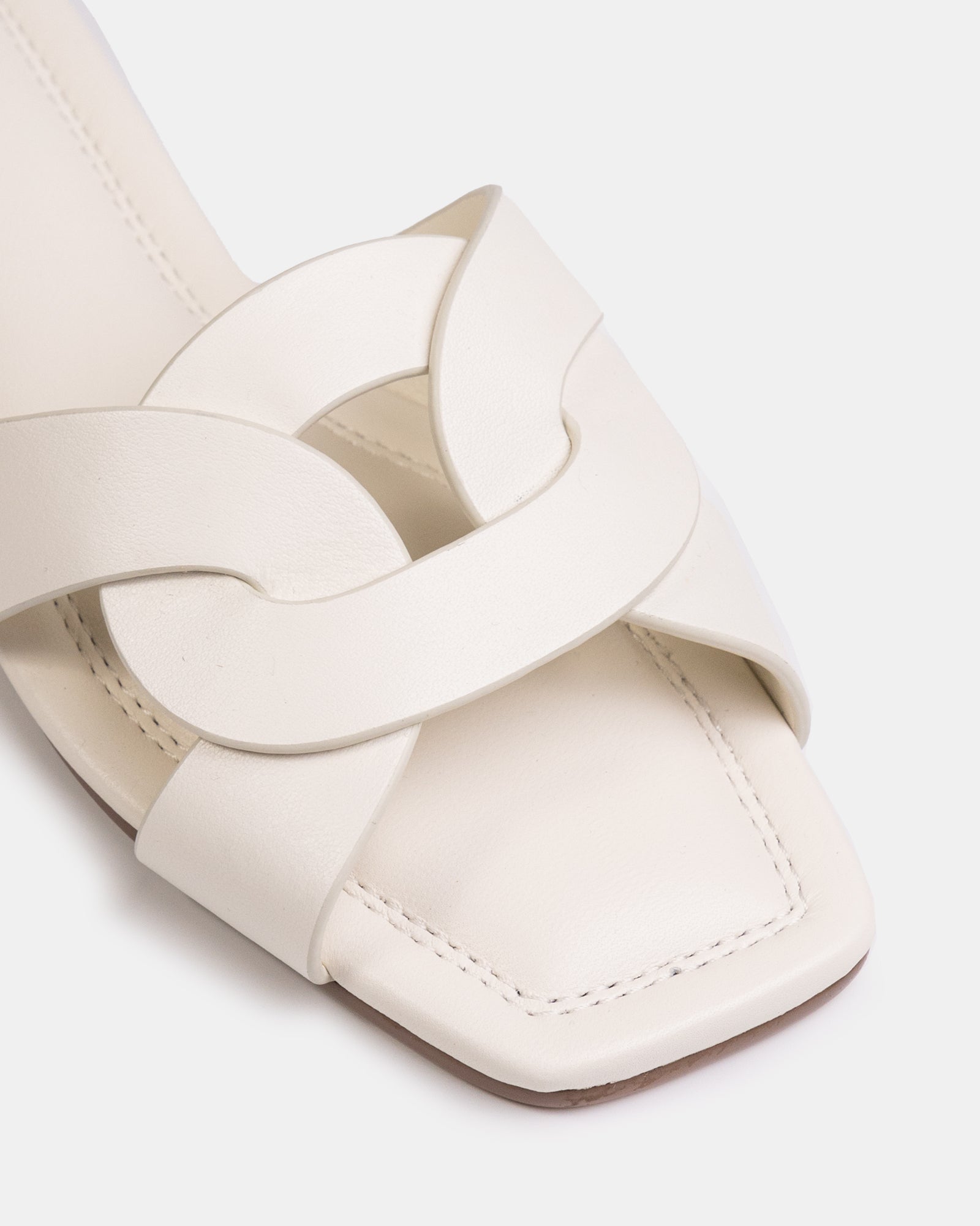 Etta Off White Leather Sandal