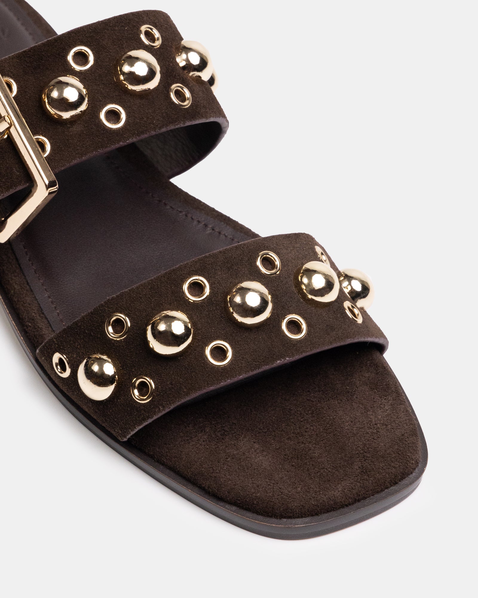 Dixee Ebony Suede Leather Sandal