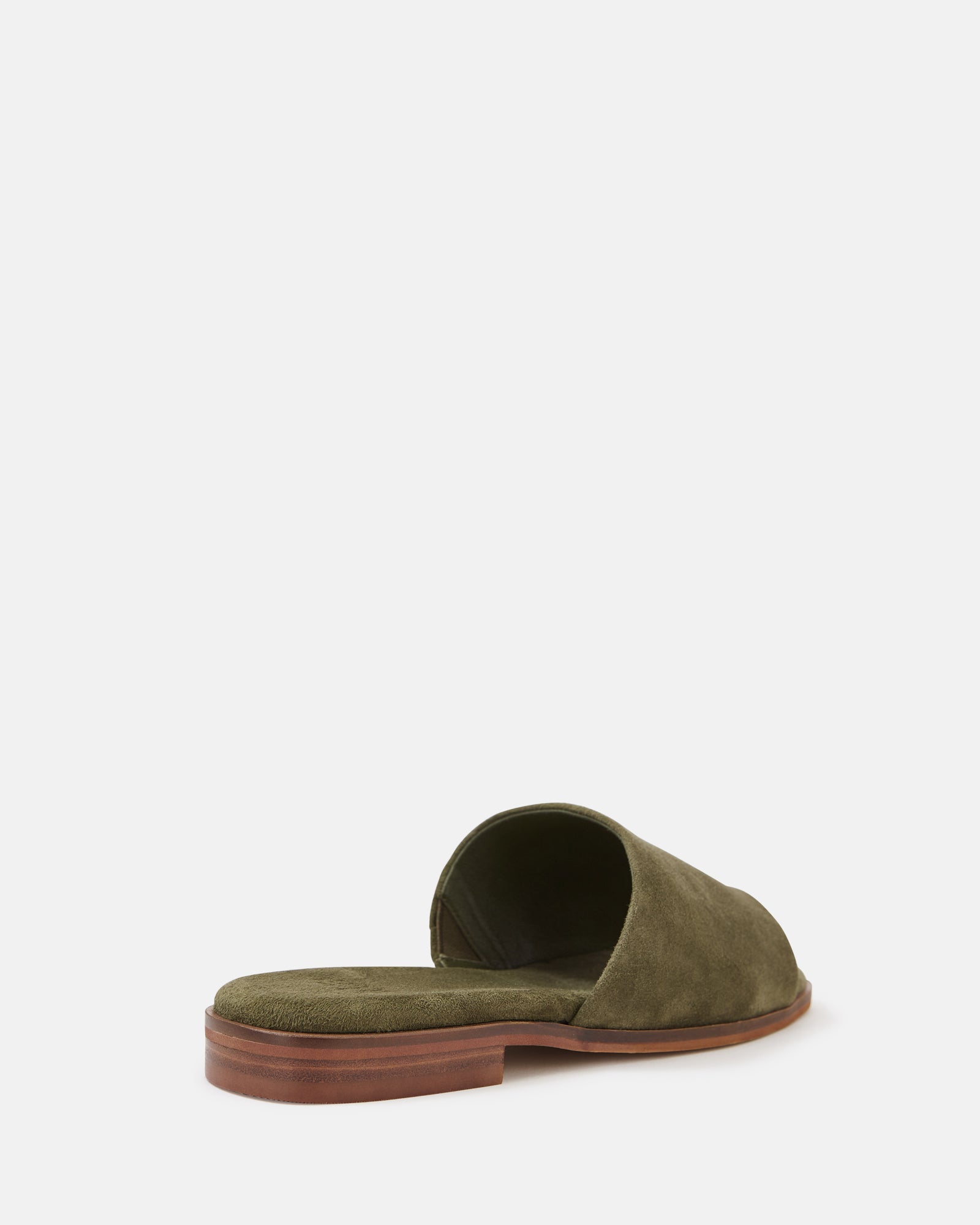 Doro Boho Green Suede Leather Slide
