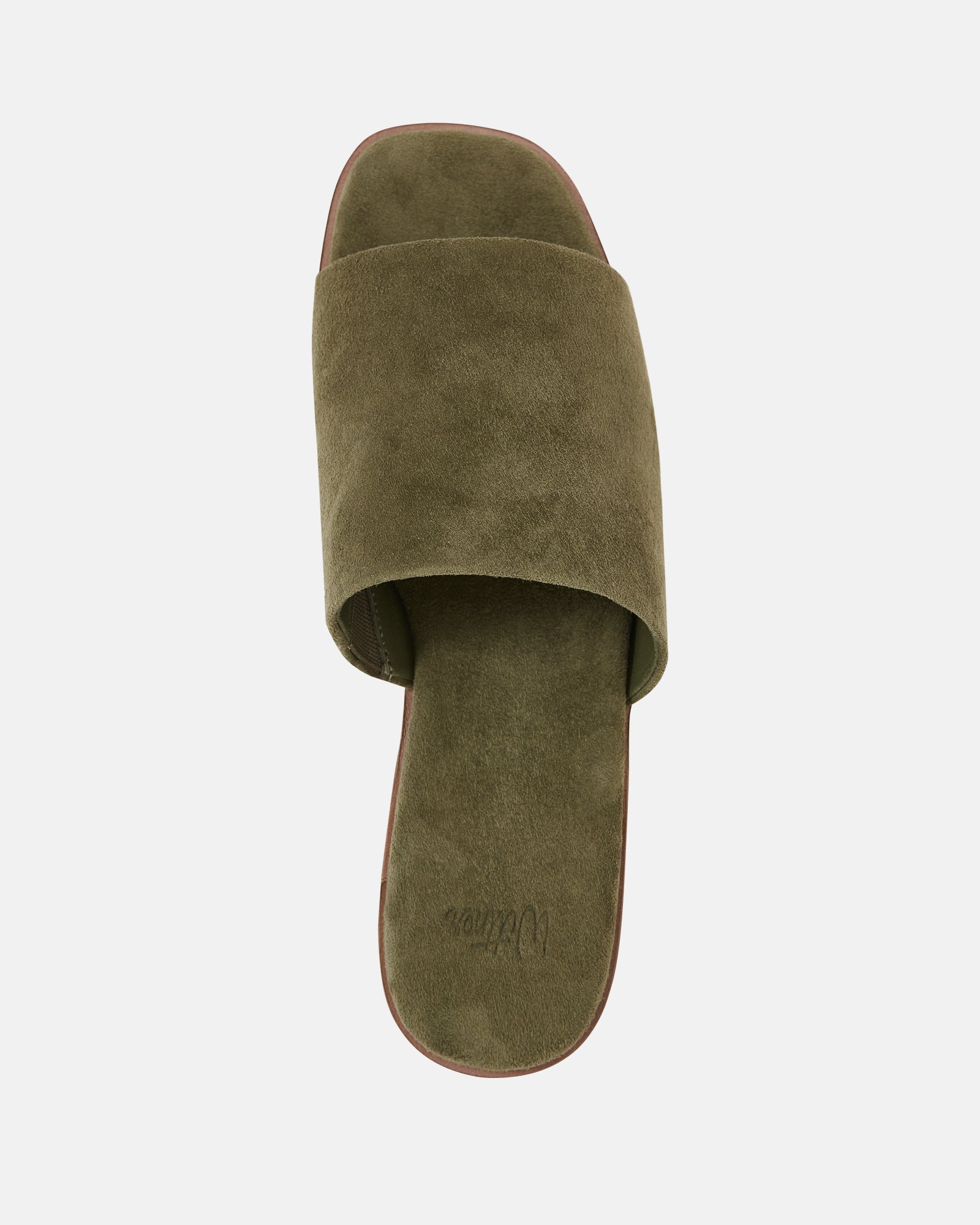 Doro Boho Green Suede Leather Slide