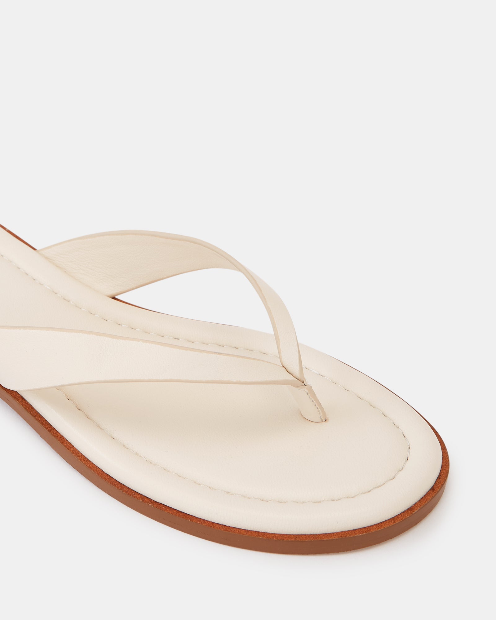 Ethel Vintage Ivory Leather Thong