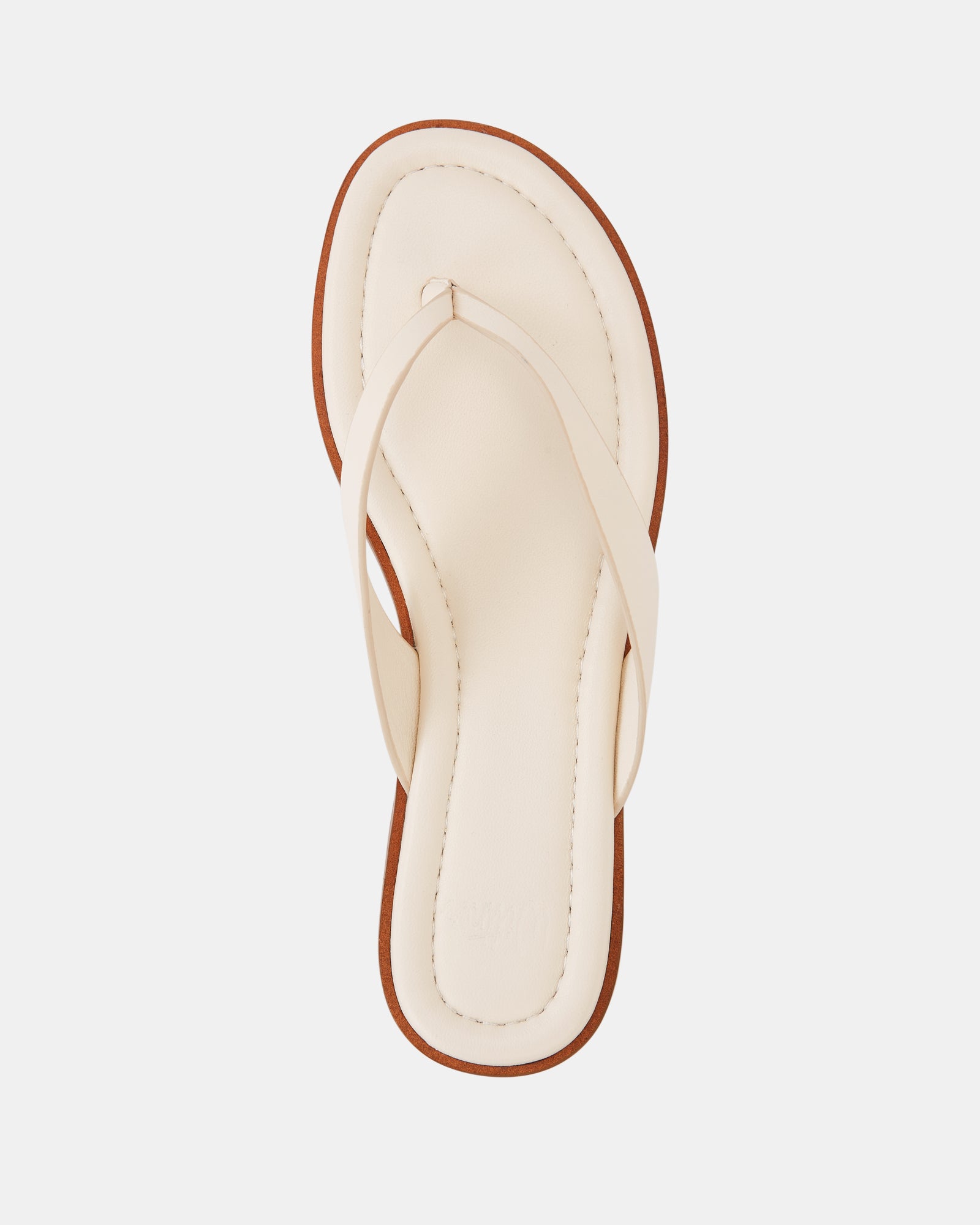 Ethel Vintage Ivory Leather Thong