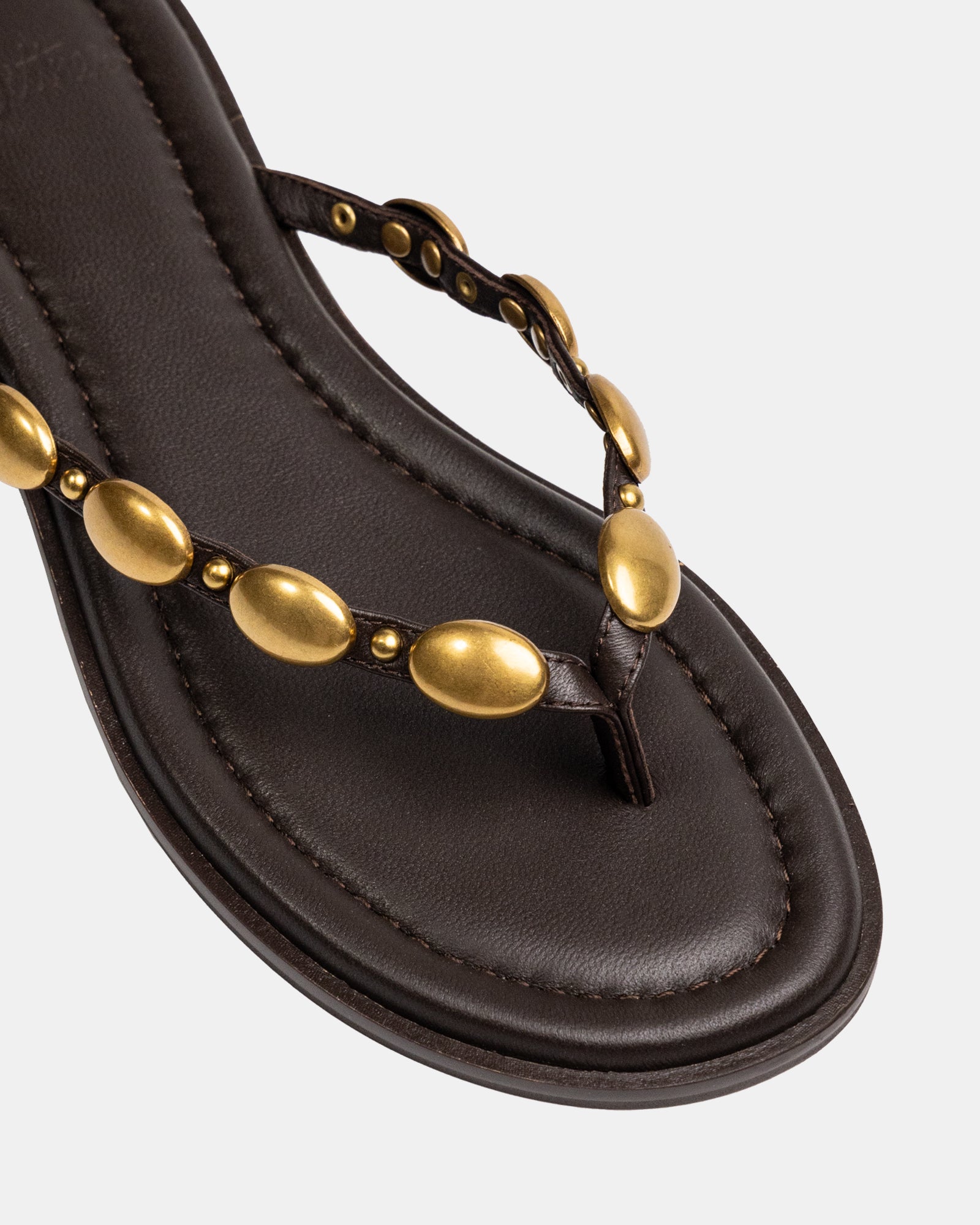 Ediva Espresso Leather Thong