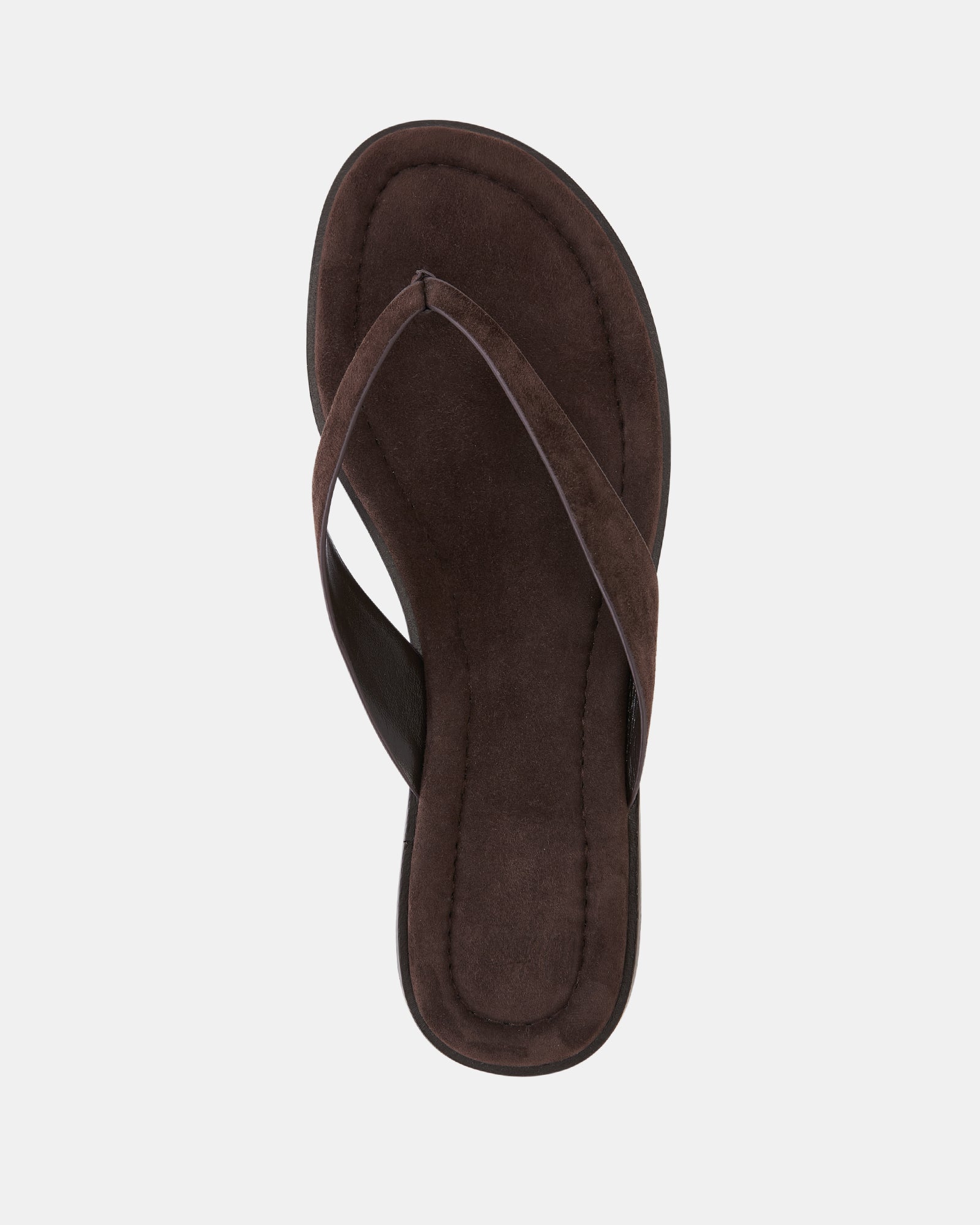 Ethel Espresso Suede Leather Thong