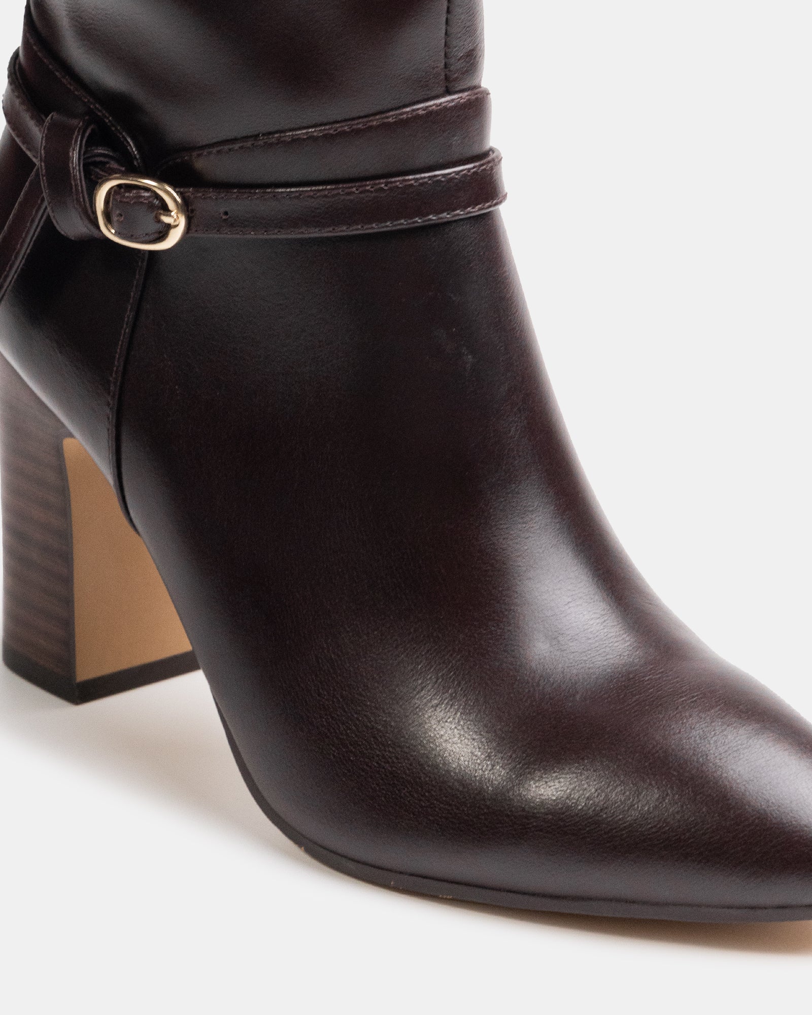 Presley Dark Brown Leather Knee High Boot