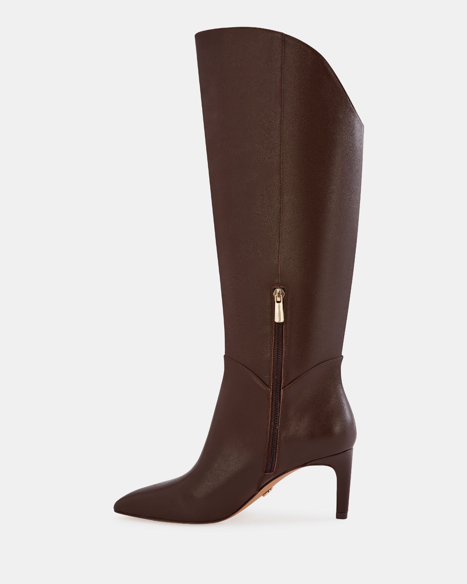 Freda Espresso Leather Knee High Boot