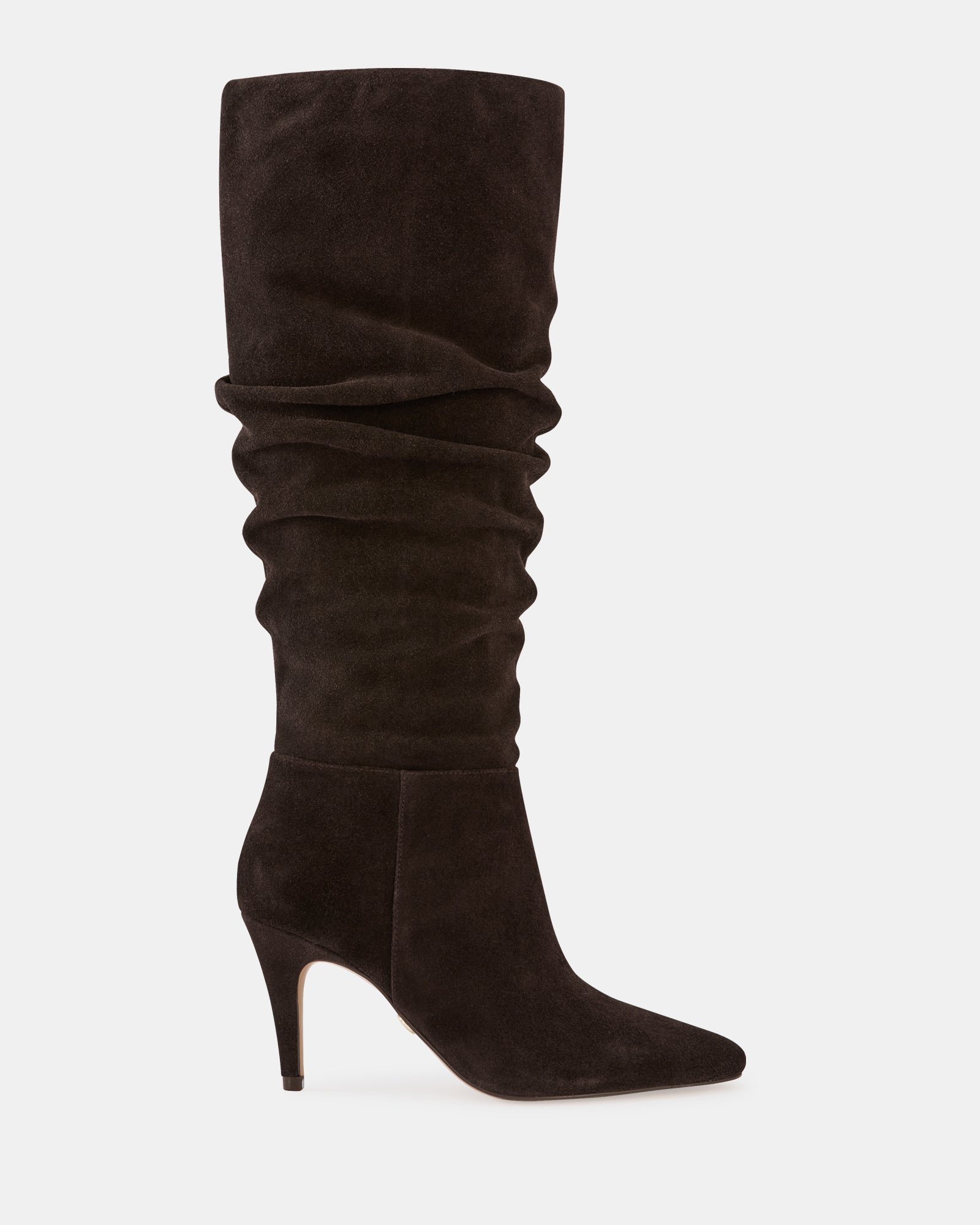 Romayn Ebony Suede Leather Knee High Boot