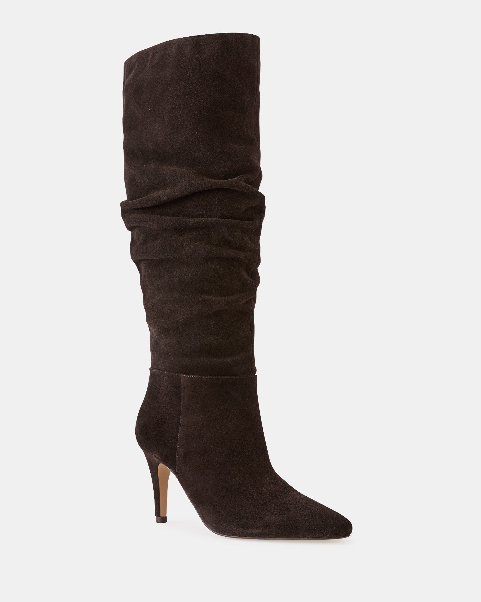 Romayn Ebony Suede Leather Knee High Boot