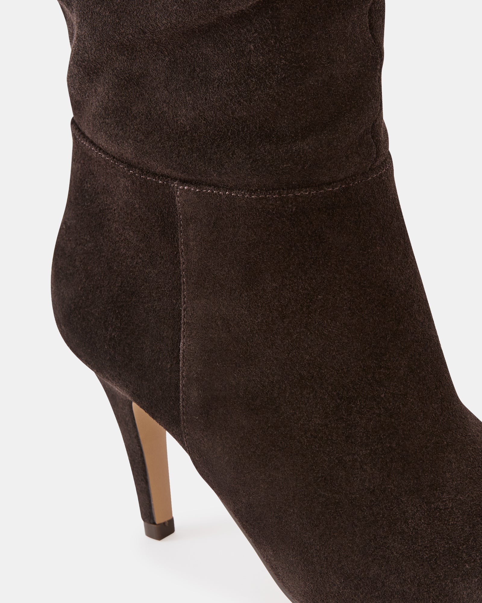 Romayn Ebony Suede Leather Knee High Boot