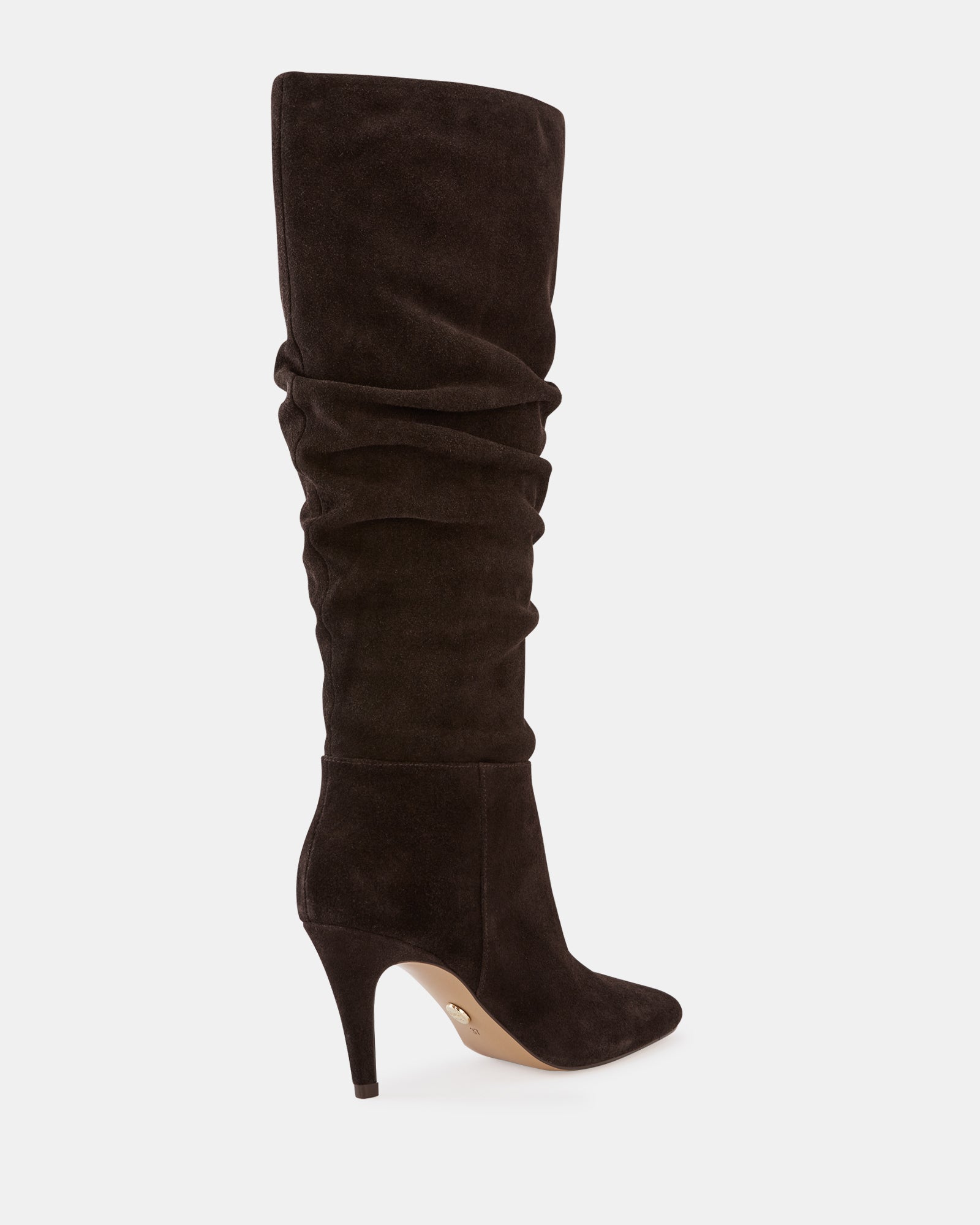 Romayn Ebony Suede Leather Knee High Boot