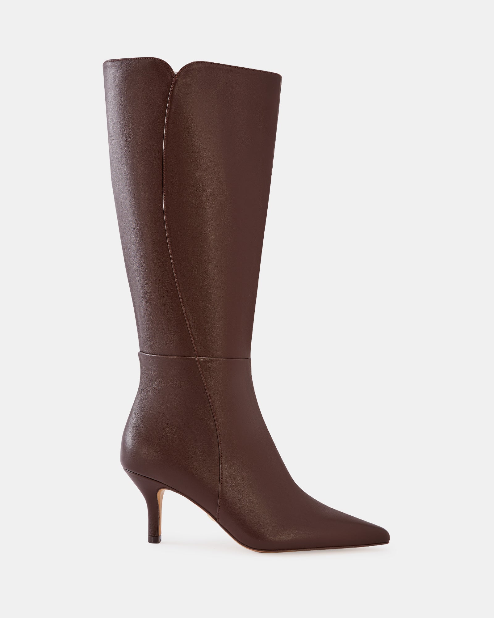 Tyra Dark Brown Leather Knee High Boot