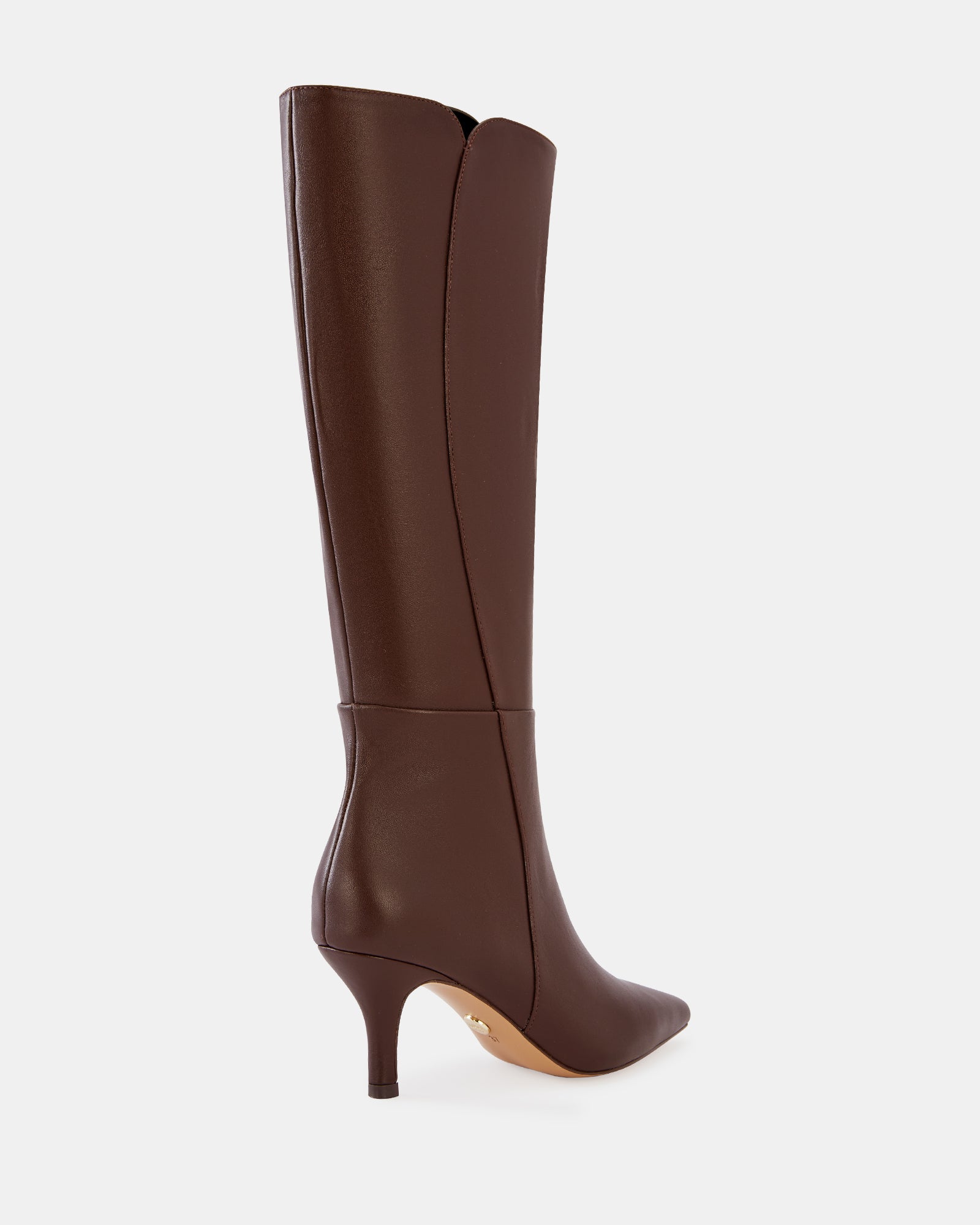 Tyra Dark Brown Leather Knee High Boot