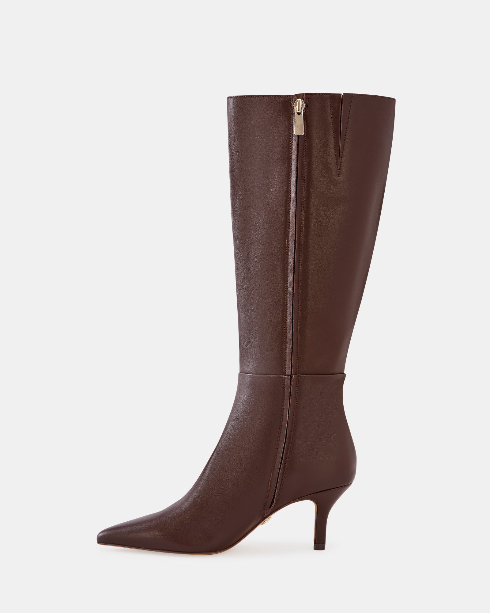 Tyra Dark Brown Leather Knee High Boot