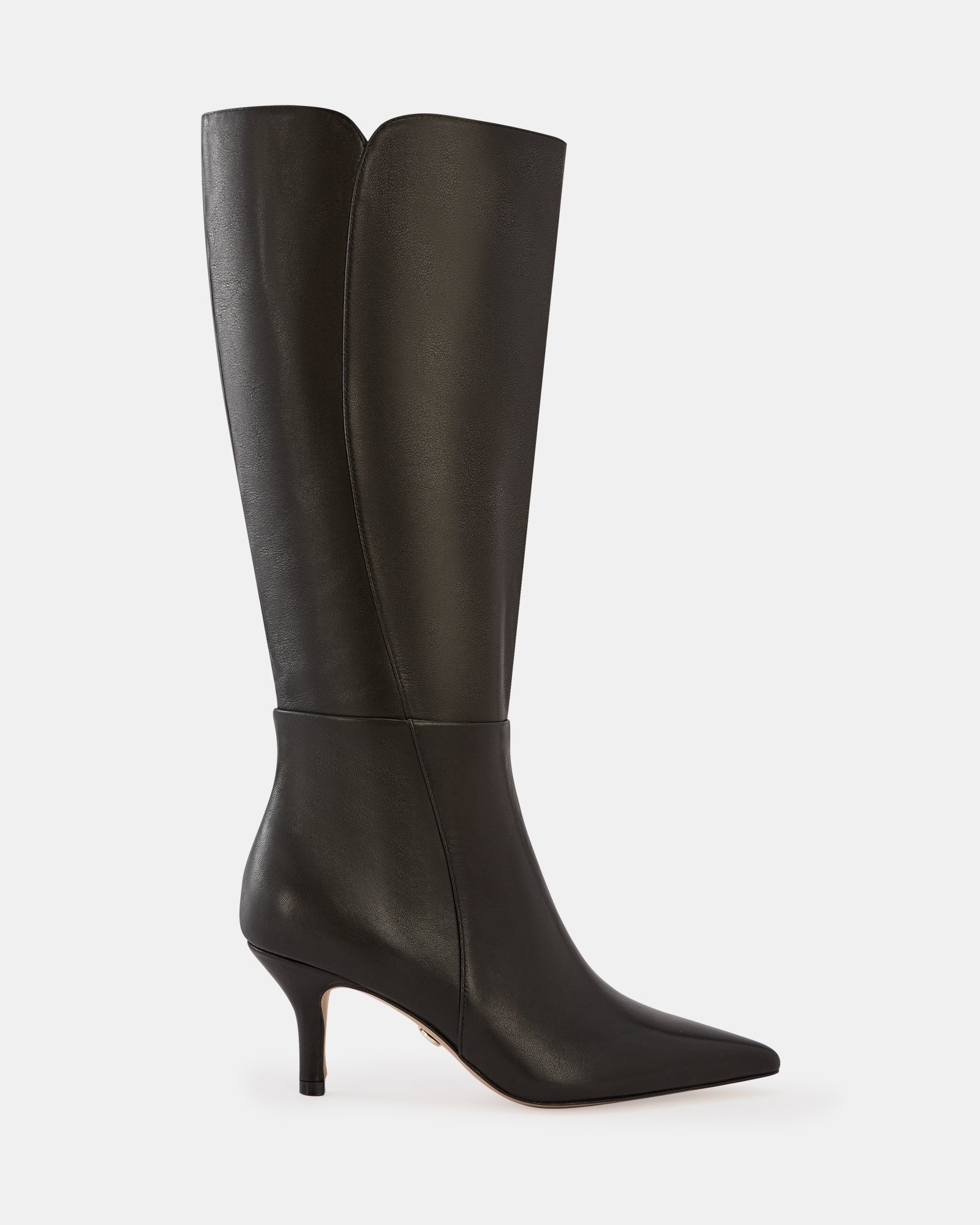 Tyra Black Leather Knee High Boot