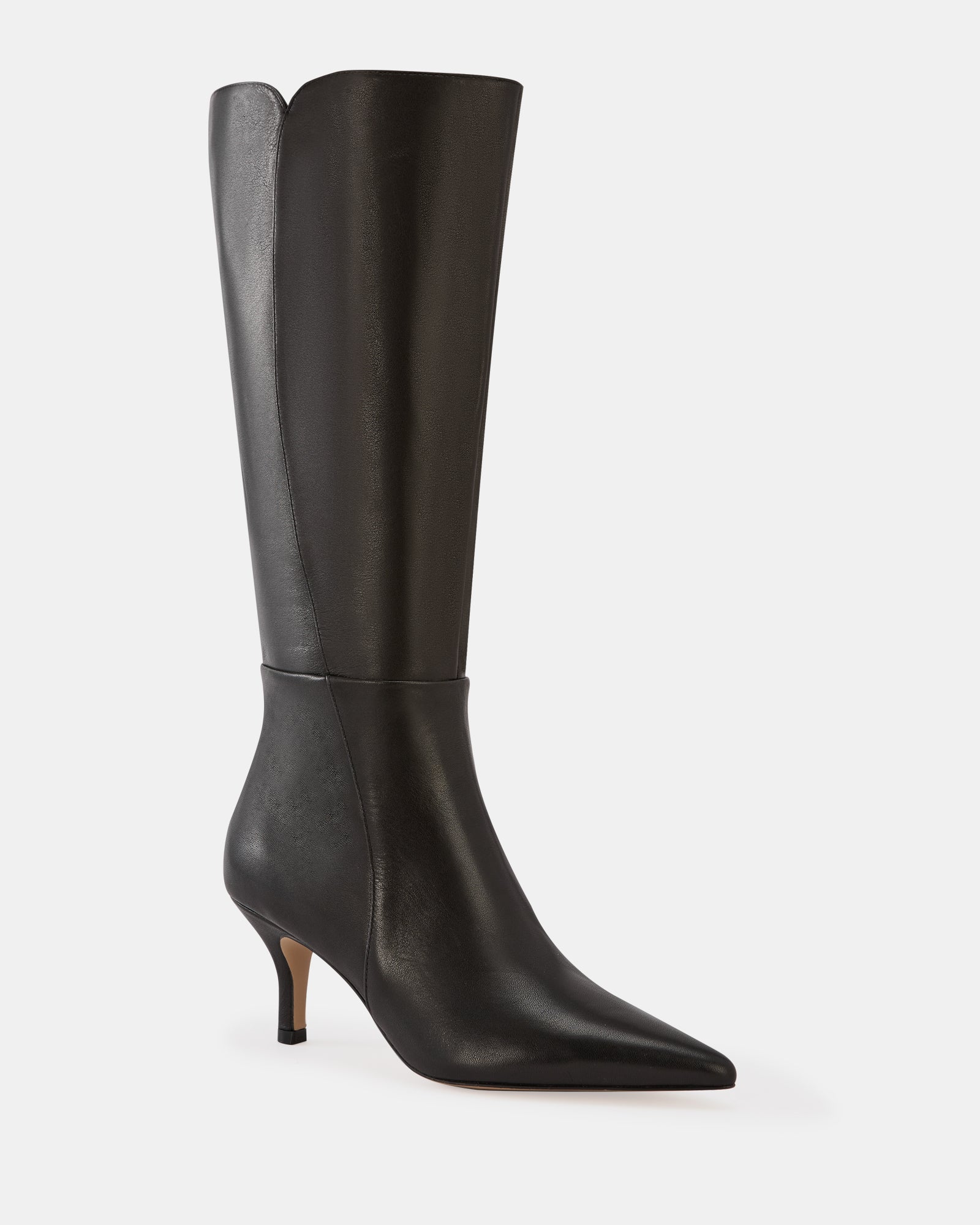 Tyra Black Leather Knee High Boot