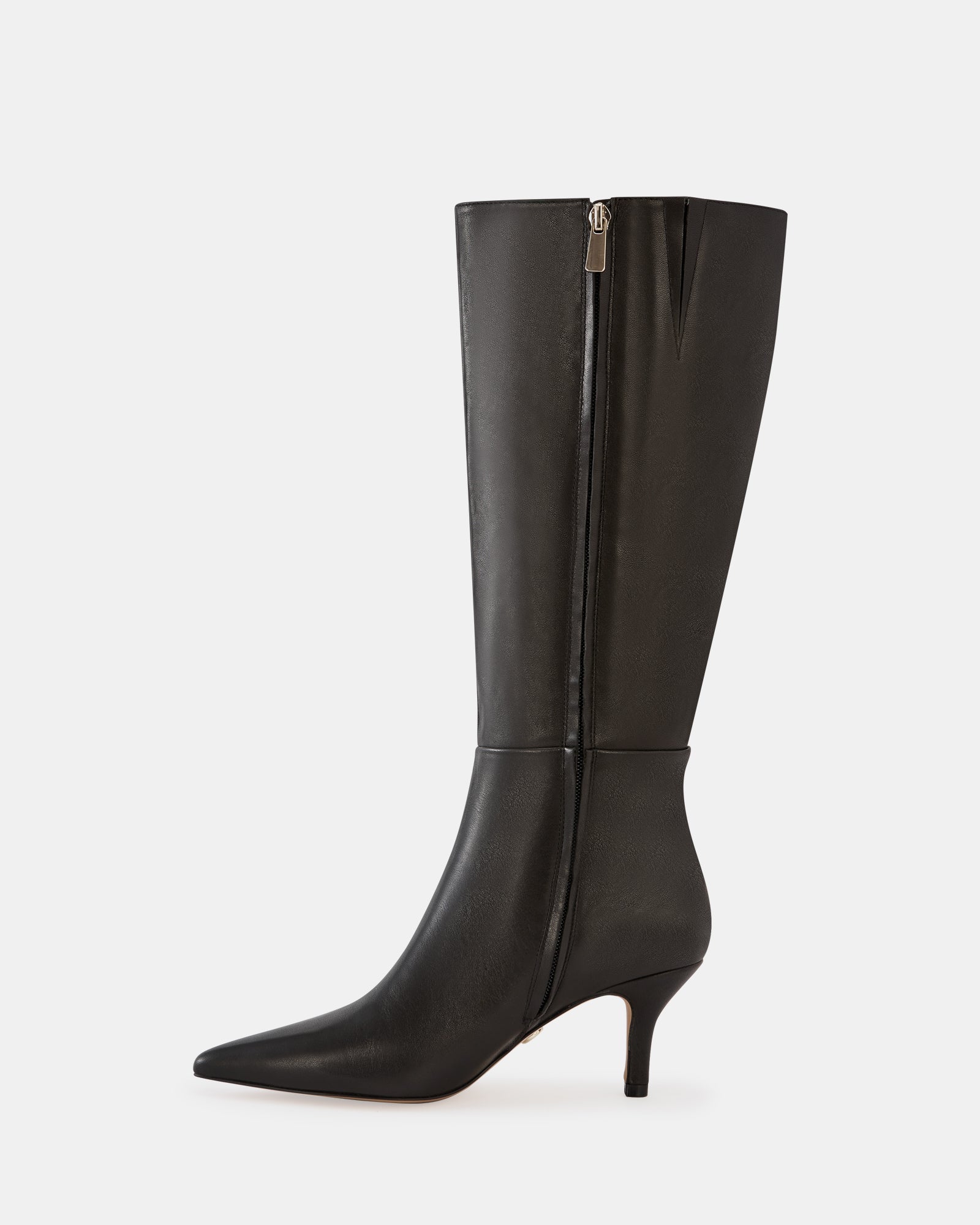 Tyra Black Leather Knee High Boot