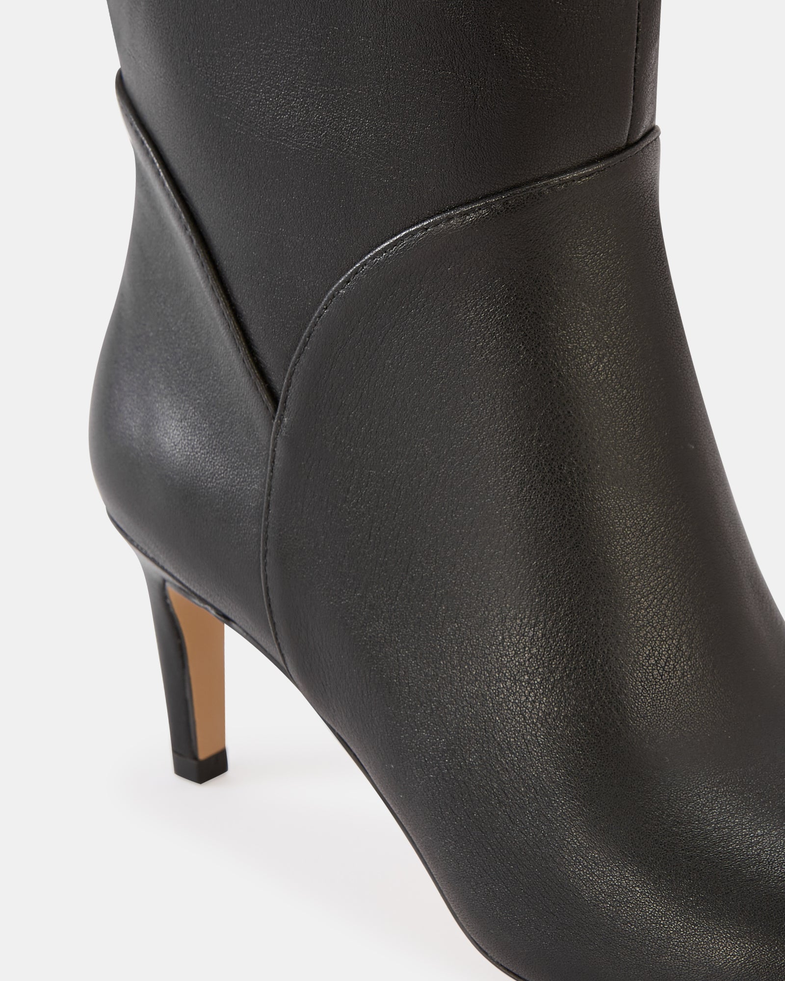 Freda Black Leather Knee High Boot