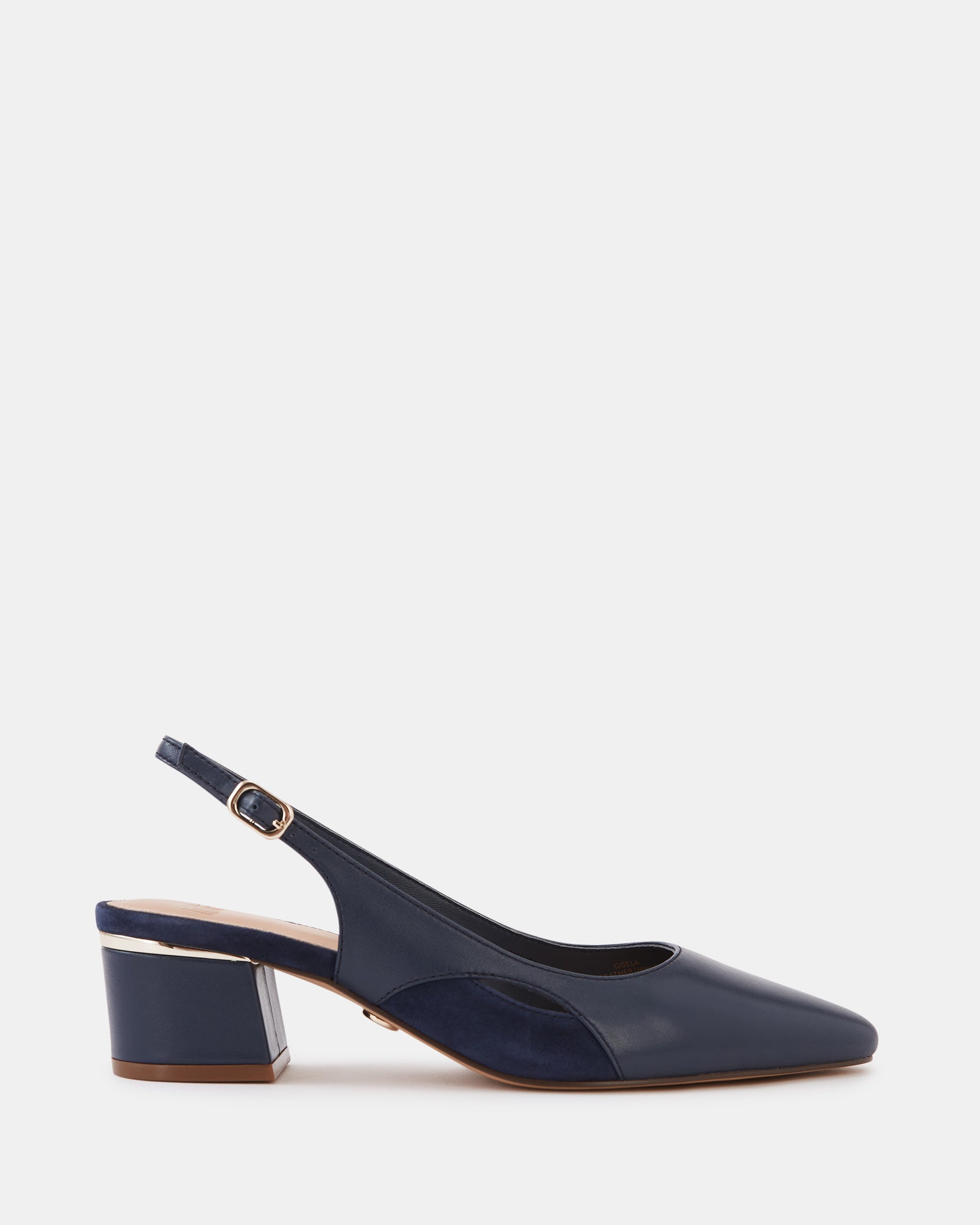 Gisela Dark Navy Leather Slingback