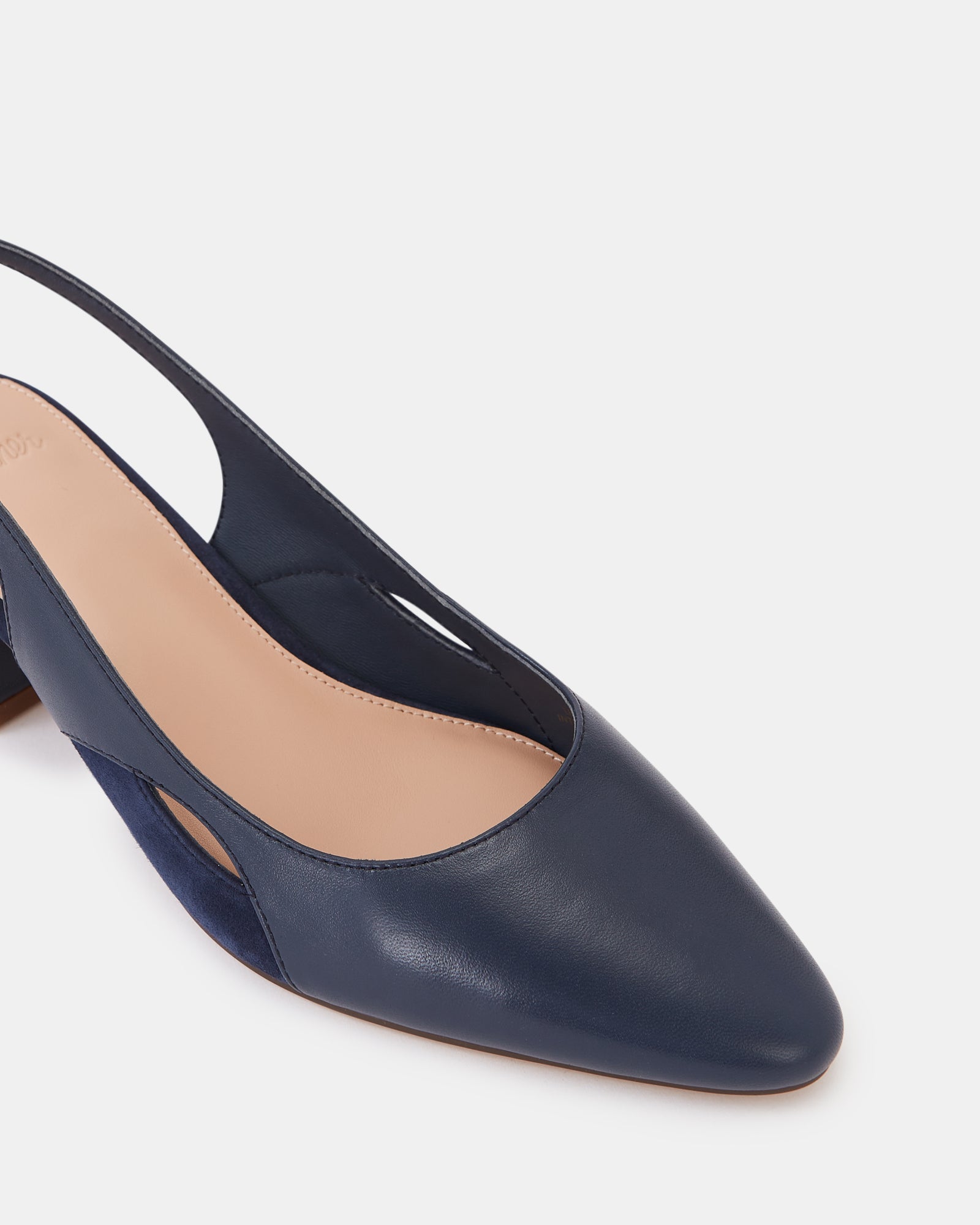 Gisela Dark Navy Leather Slingback