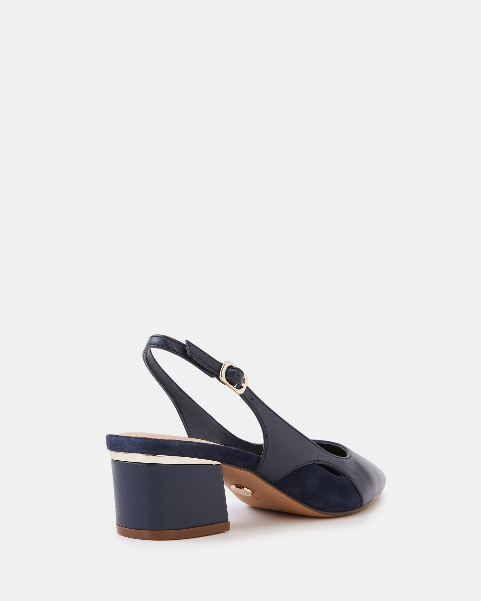 Gisela Dark Navy Leather Slingback