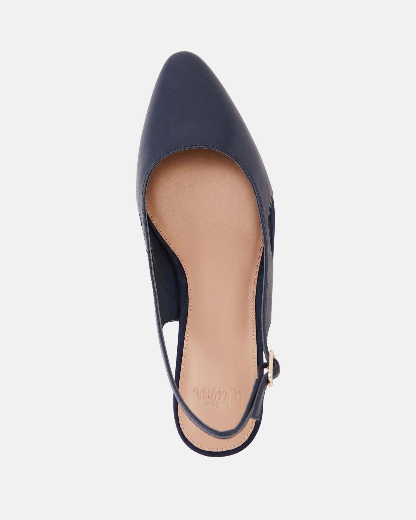 Gisela Dark Navy Leather Slingback