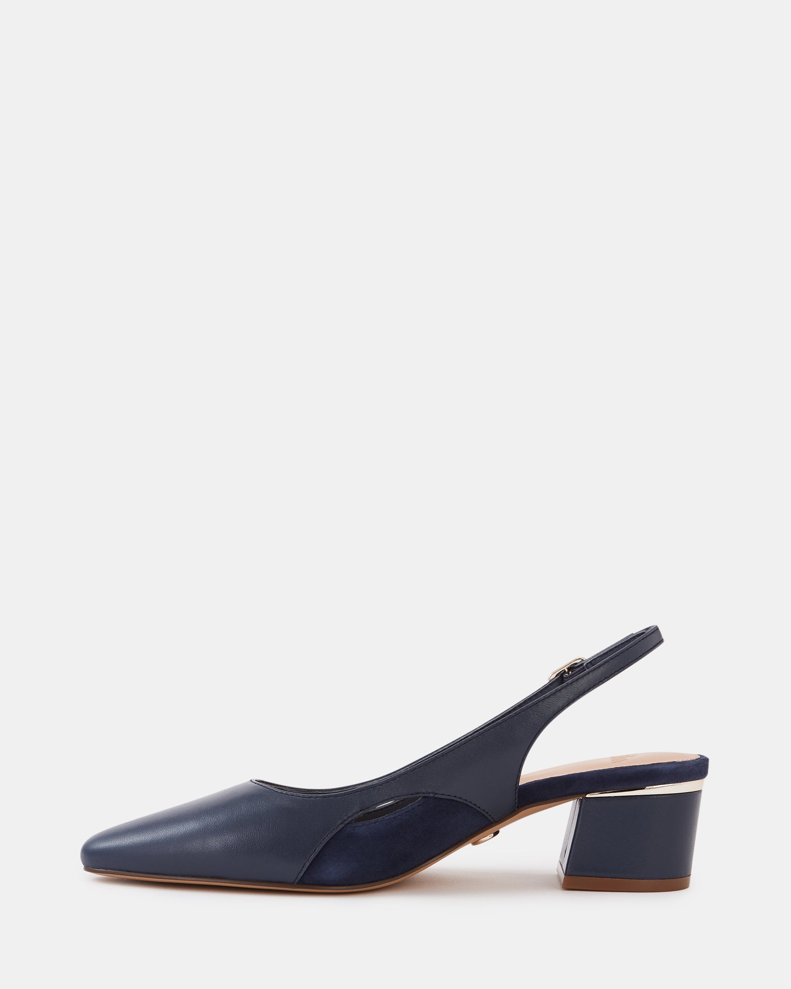 Gisela Dark Navy Leather Slingback