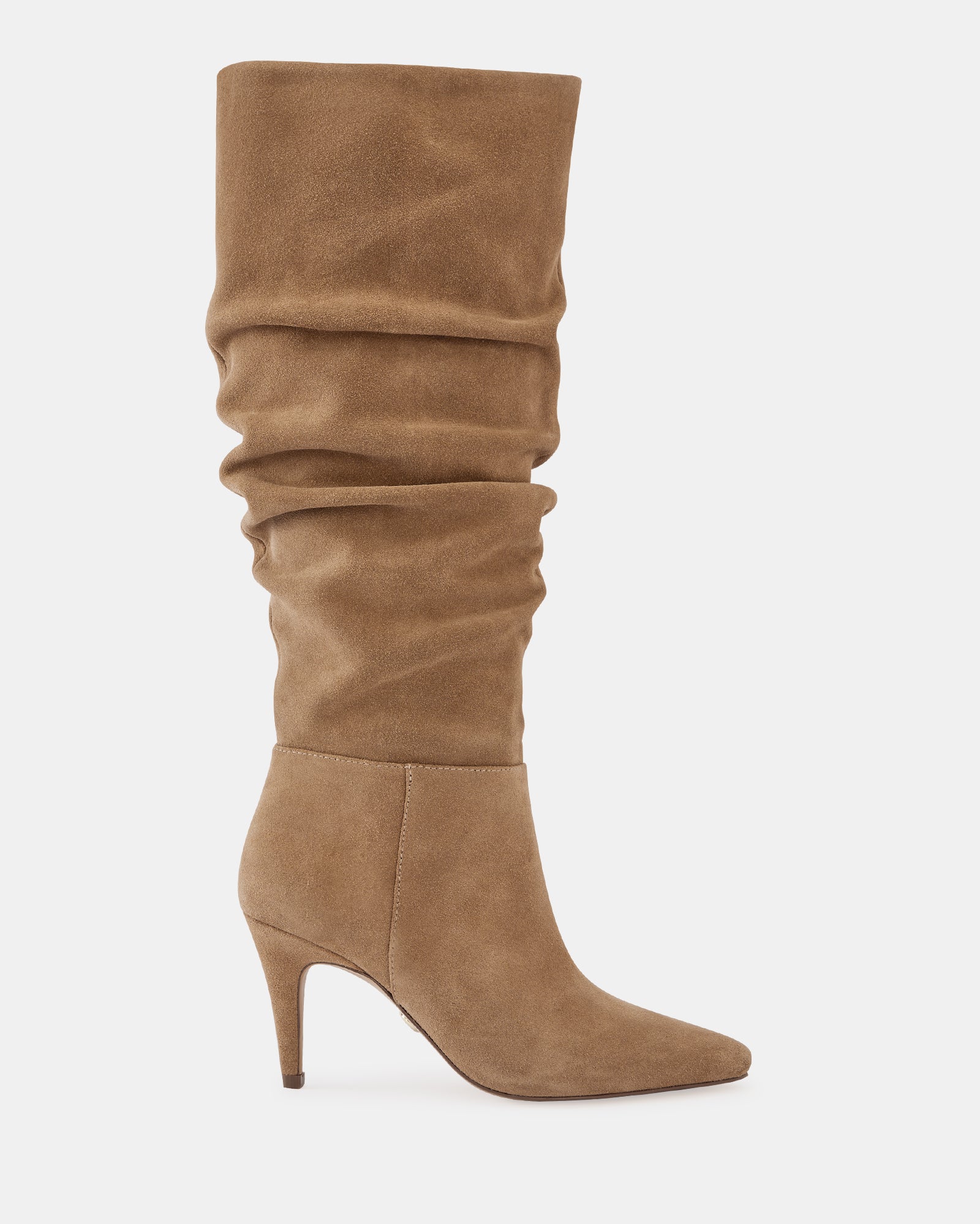 Romayn Fawn Suede Leather Knee High Boot