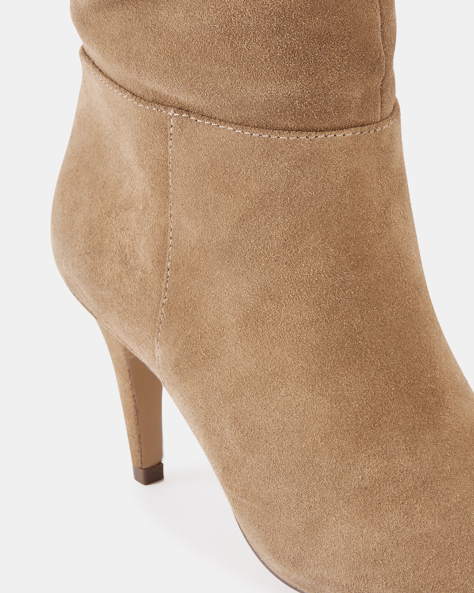Romayn Fawn Suede Leather Knee High Boot