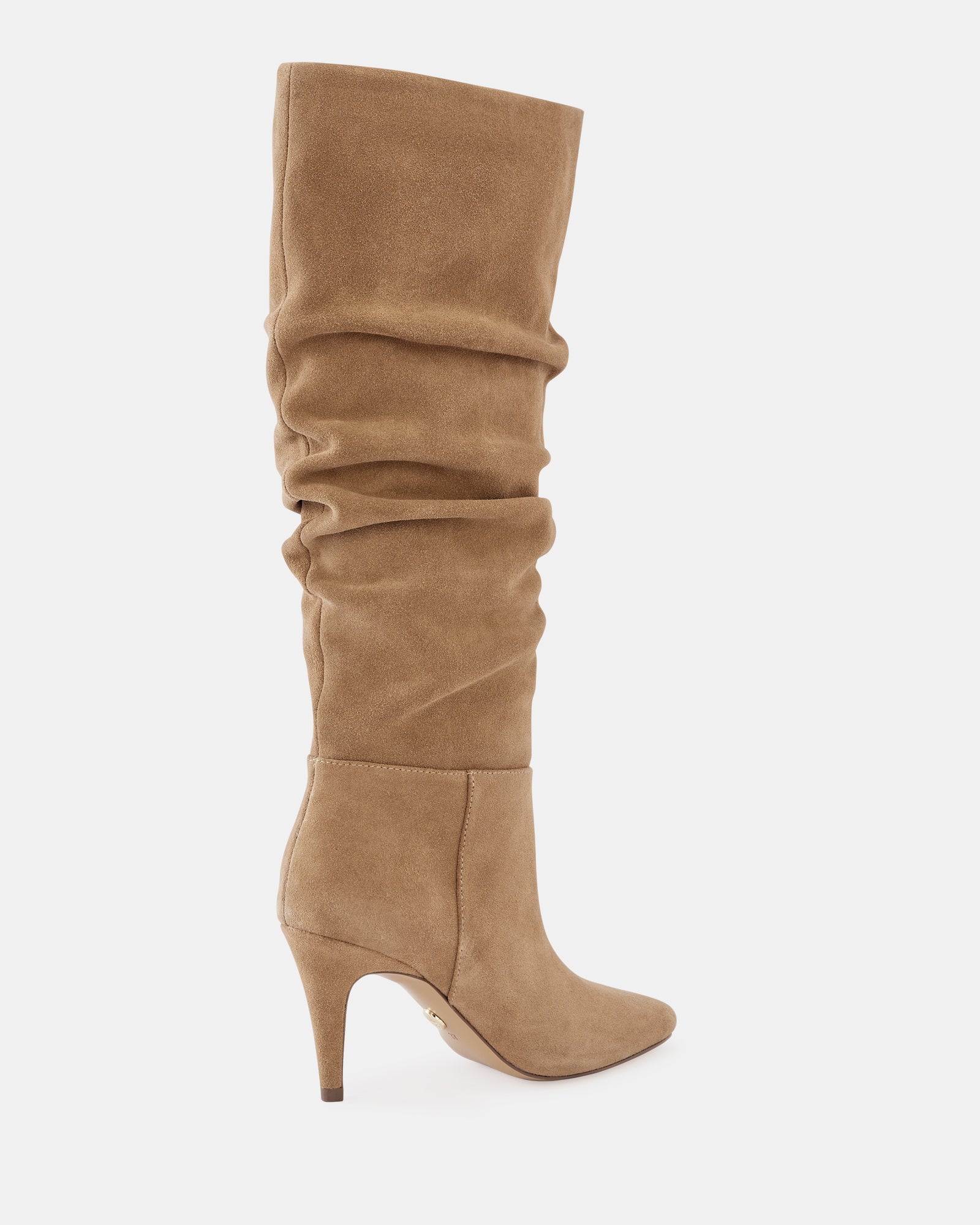 Romayn Fawn Suede Leather Knee High Boot