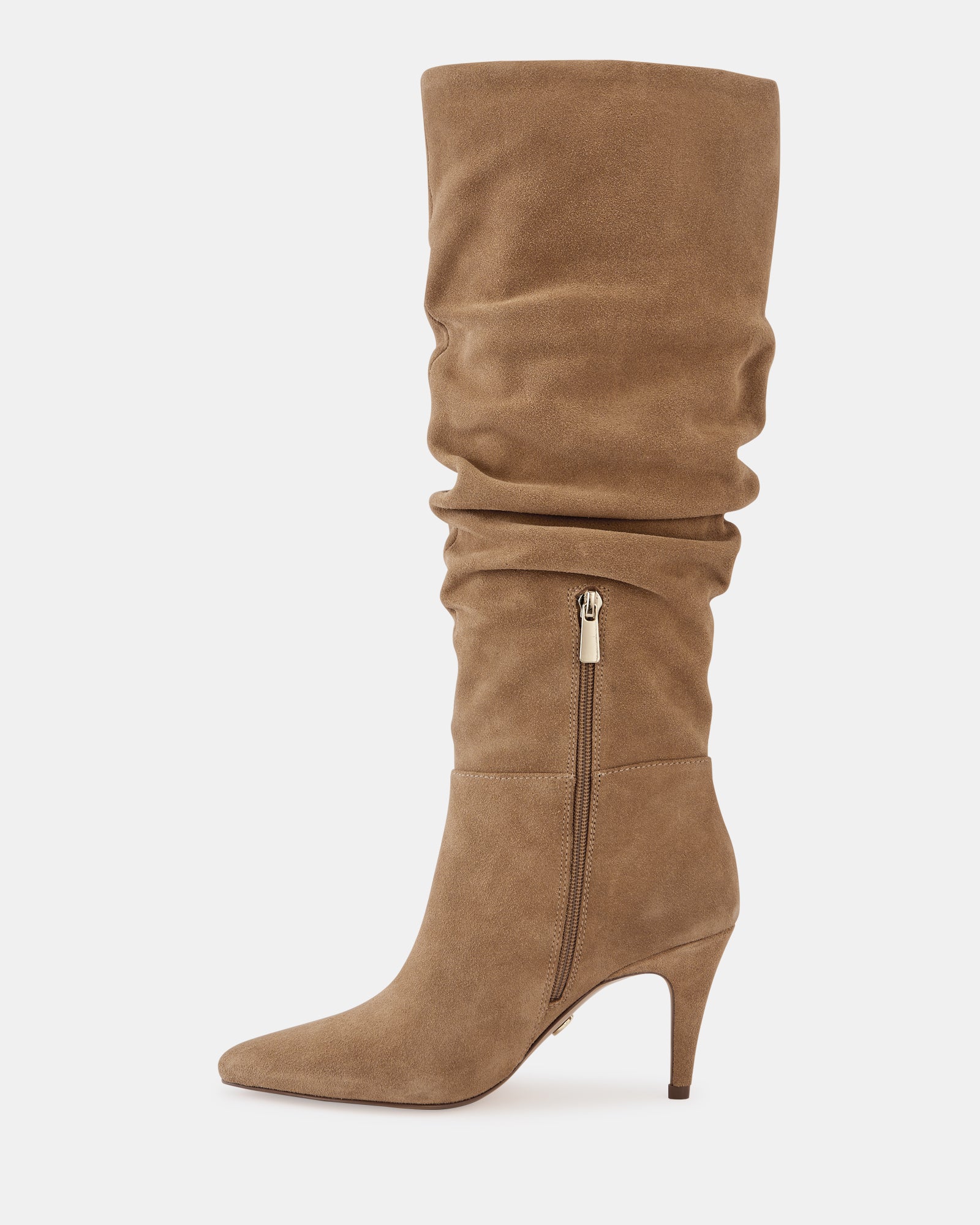 Romayn Fawn Suede Leather Knee High Boot