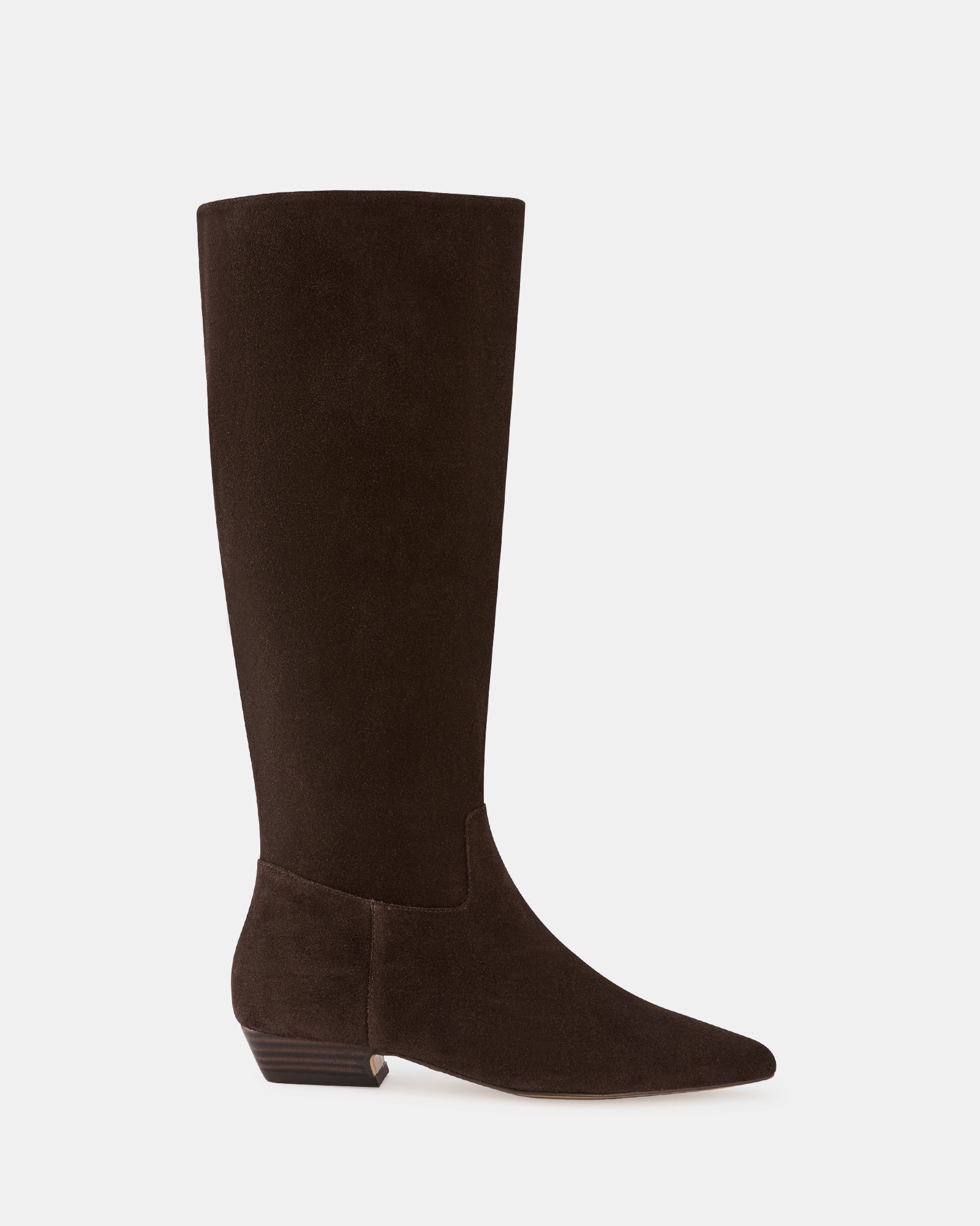 Carys Espresso Suede Leather Knee High Boot
