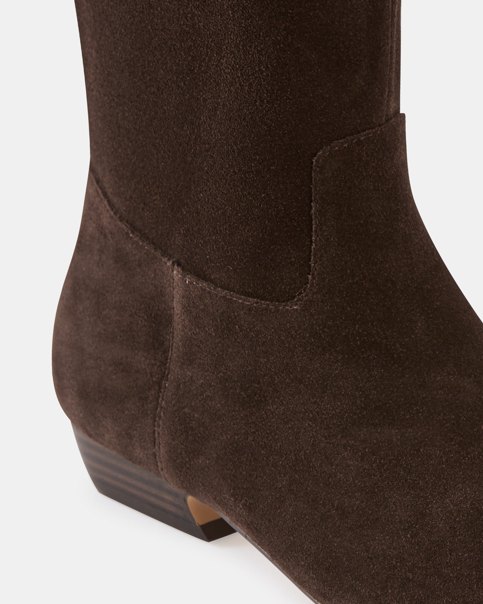 Carys Espresso Suede Leather Knee High Boot